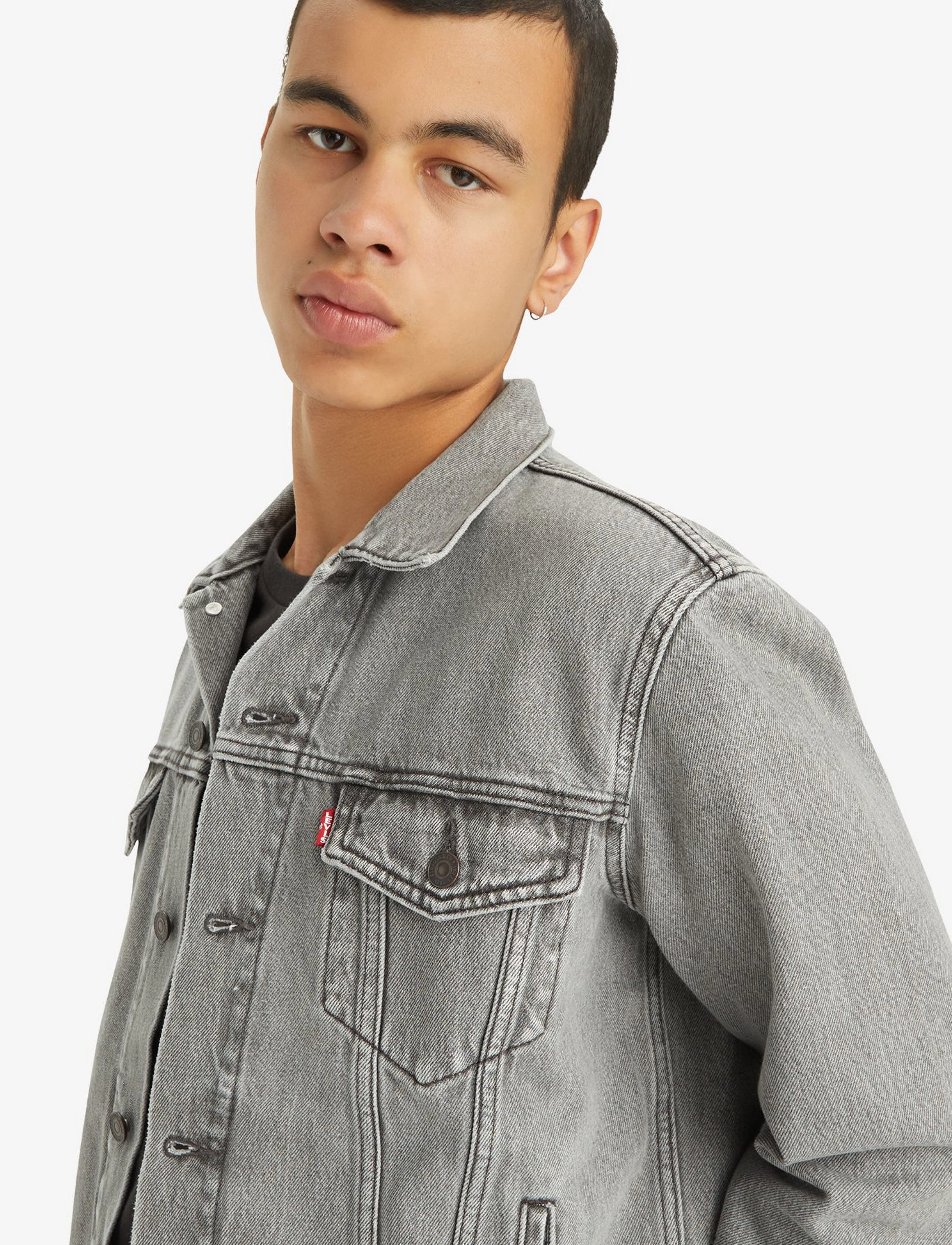 Levi's® - THE TRUCKER JACKET GOOSEBUMPS - wiosenne kurtki - greys - 4