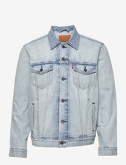 LEVI´S Men - THE TRUCKER JACKET NEW LIGHT T - vårjackor - light indigo - worn in - 0