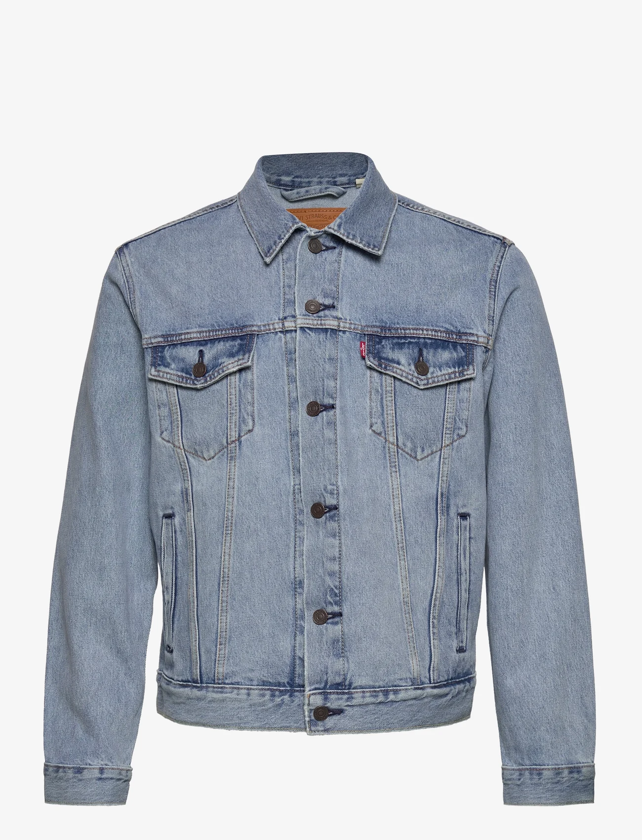 LEVI´S Men - THE TRUCKER JACKET VEGETABLE P - pavasara jakas - med indigo - worn in - 0