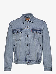 LEVI´S Men - THE TRUCKER JACKET VEGETABLE P - spring jackets - med indigo - worn in - 0