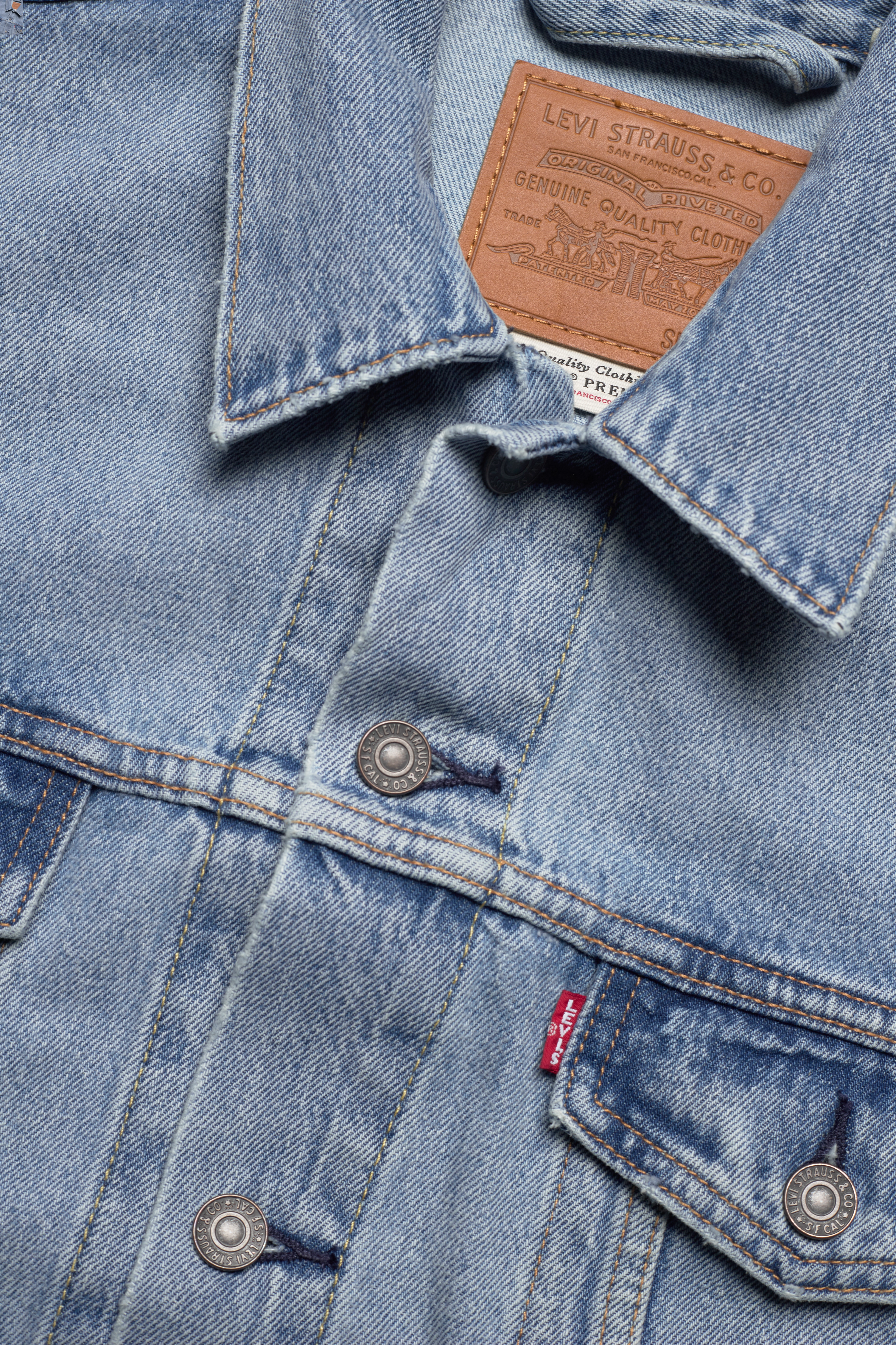 LEVI´S Men - THE TRUCKER JACKET VEGETABLE P - med indigo - worn in - 2