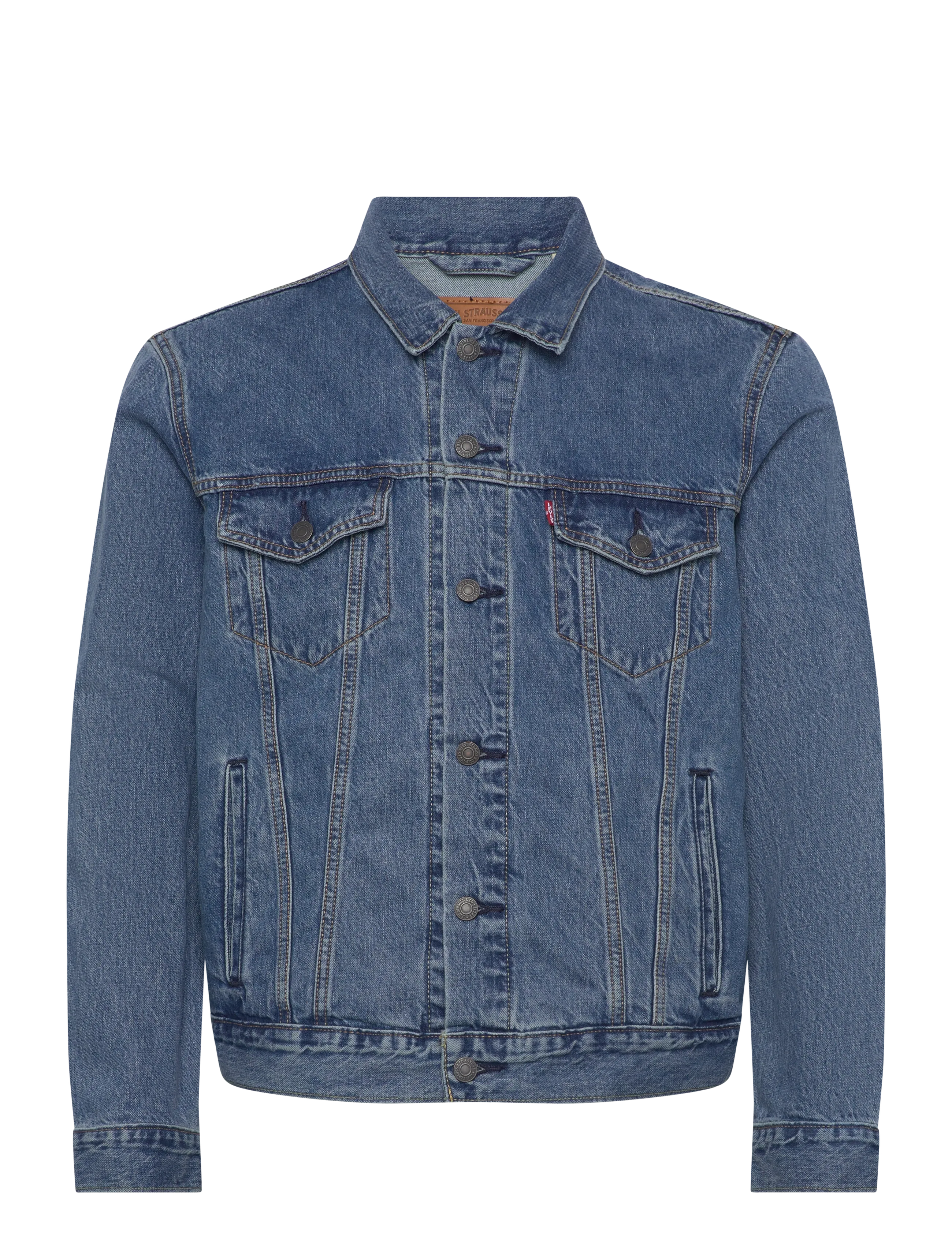 Levi's® - THE TRUCKER JACKET WASHED AWAY - vårjakker - med indigo - worn in - 3
