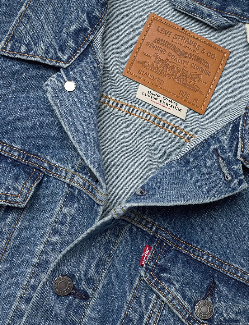 Levi's® - THE TRUCKER JACKET WASHED AWAY - forede denimjakker - med indigo - worn in - 3