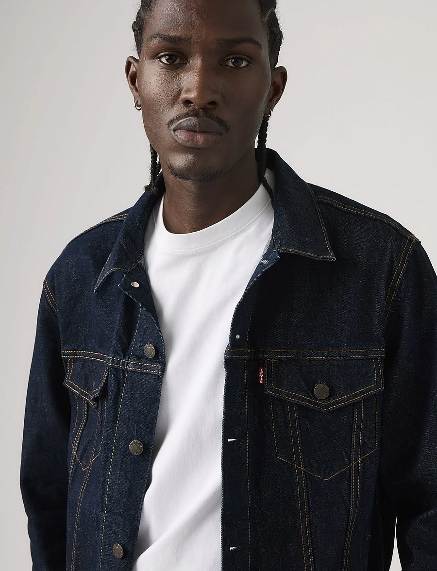 Levi's® - THE TRUCKER JACKET WASH IT OUT - jeansjackor - dark indigo - flat finish - 4