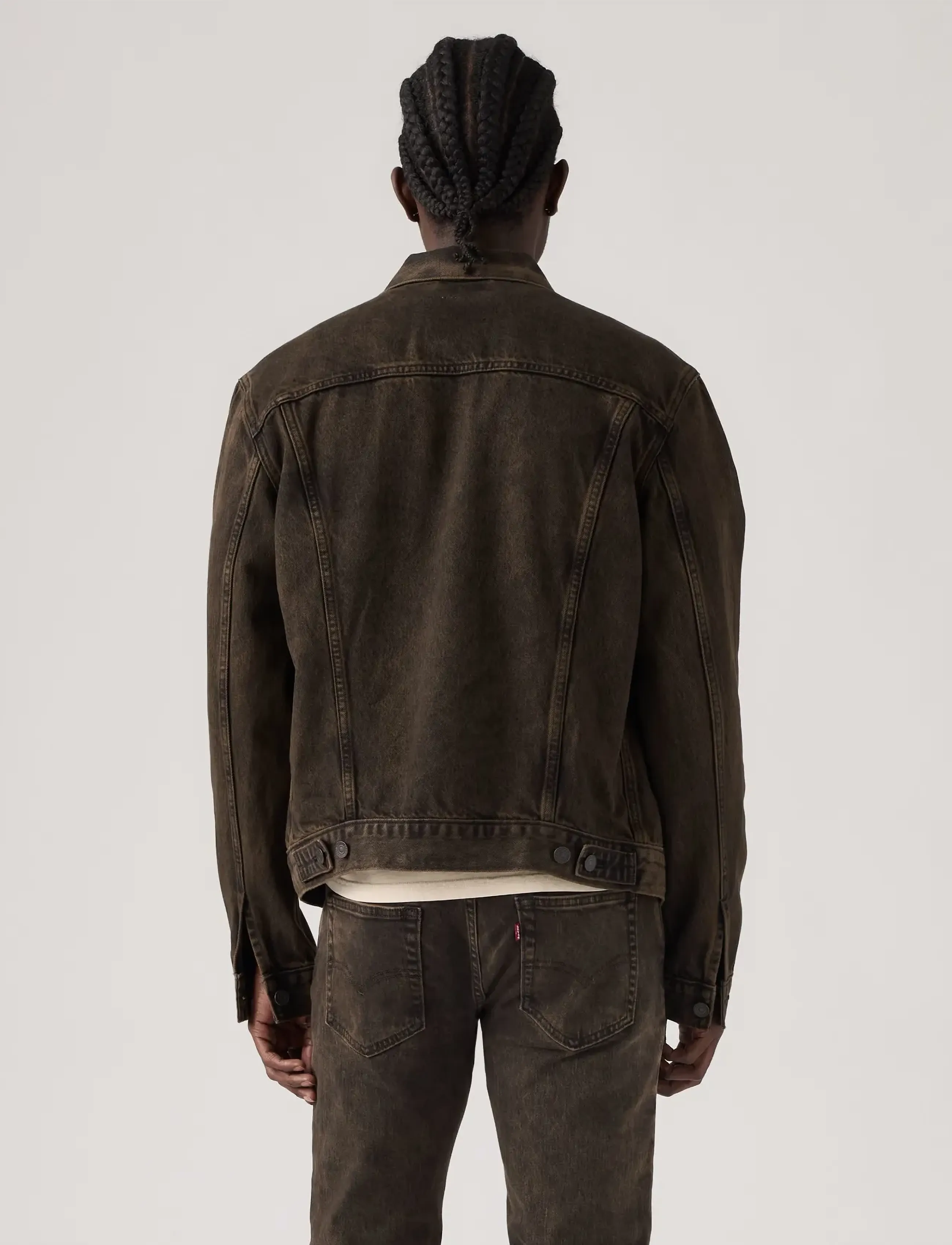 Levi's® - THE TRUCKER JACKET CHARRED EMB - browns - 4