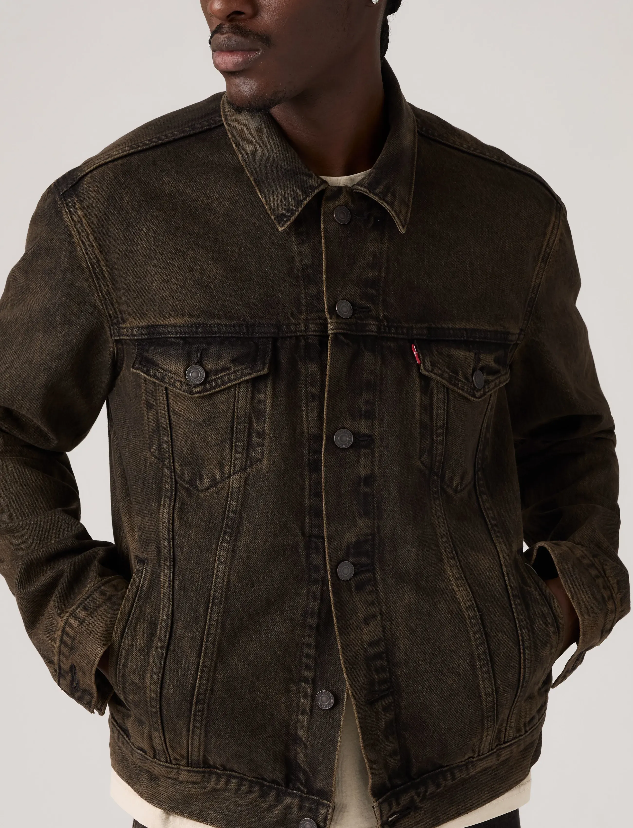 Levi's® - THE TRUCKER JACKET CHARRED EMB - browns - 5