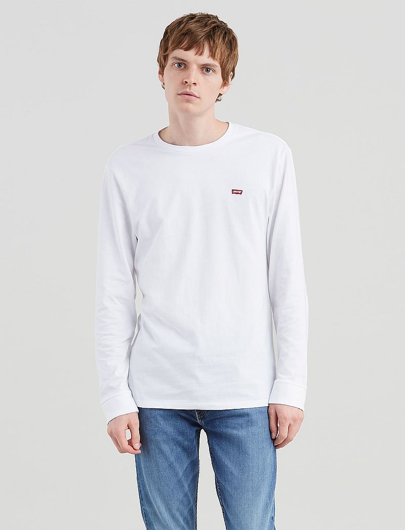 Levi's® - LS ORIGINAL HM TEE LS COTTON + - långärmade t-shirts - neutrals - 0