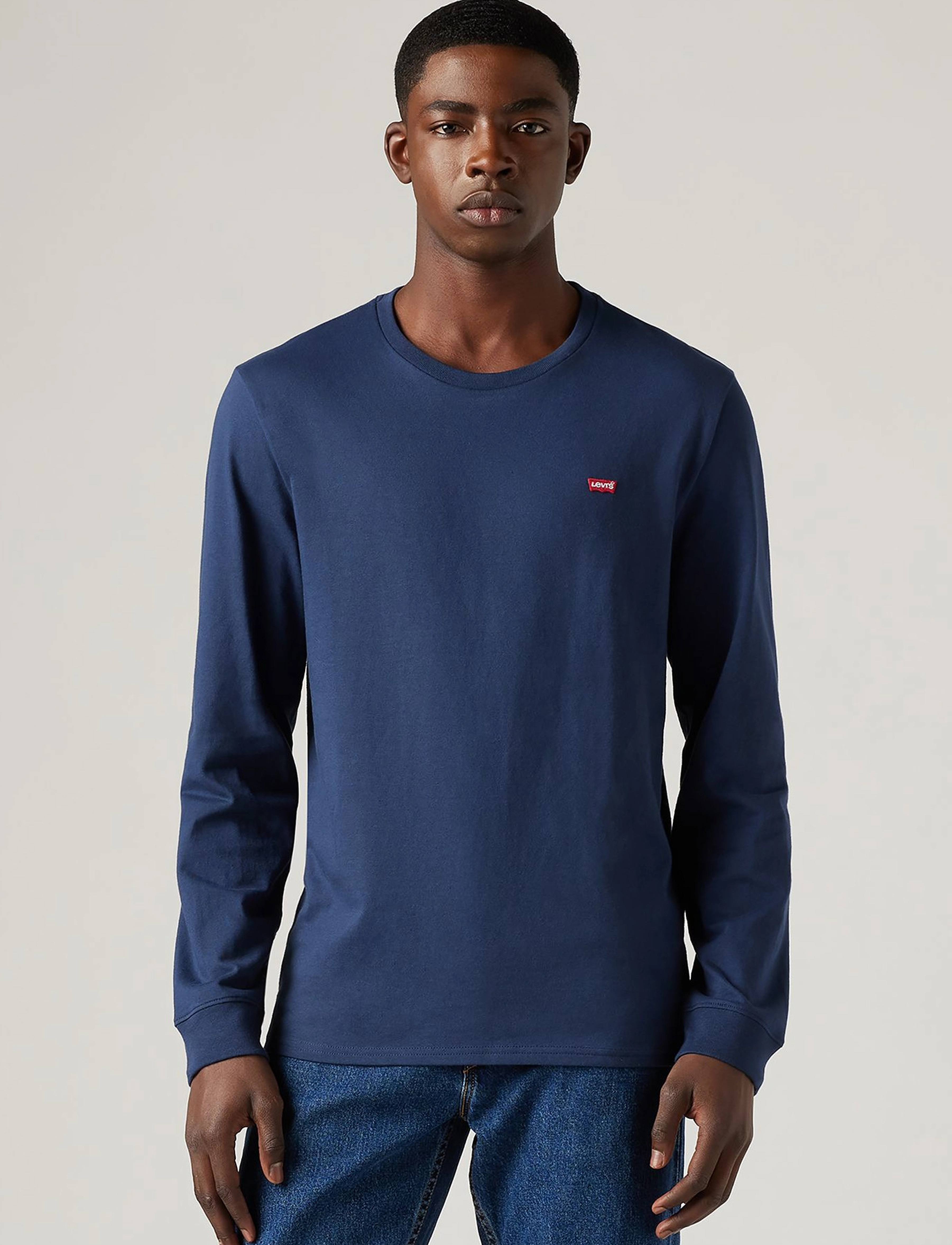 Levi's® - LS ORIGINAL HM TEE NAVY BLAZER - laveste priser - blues - 3