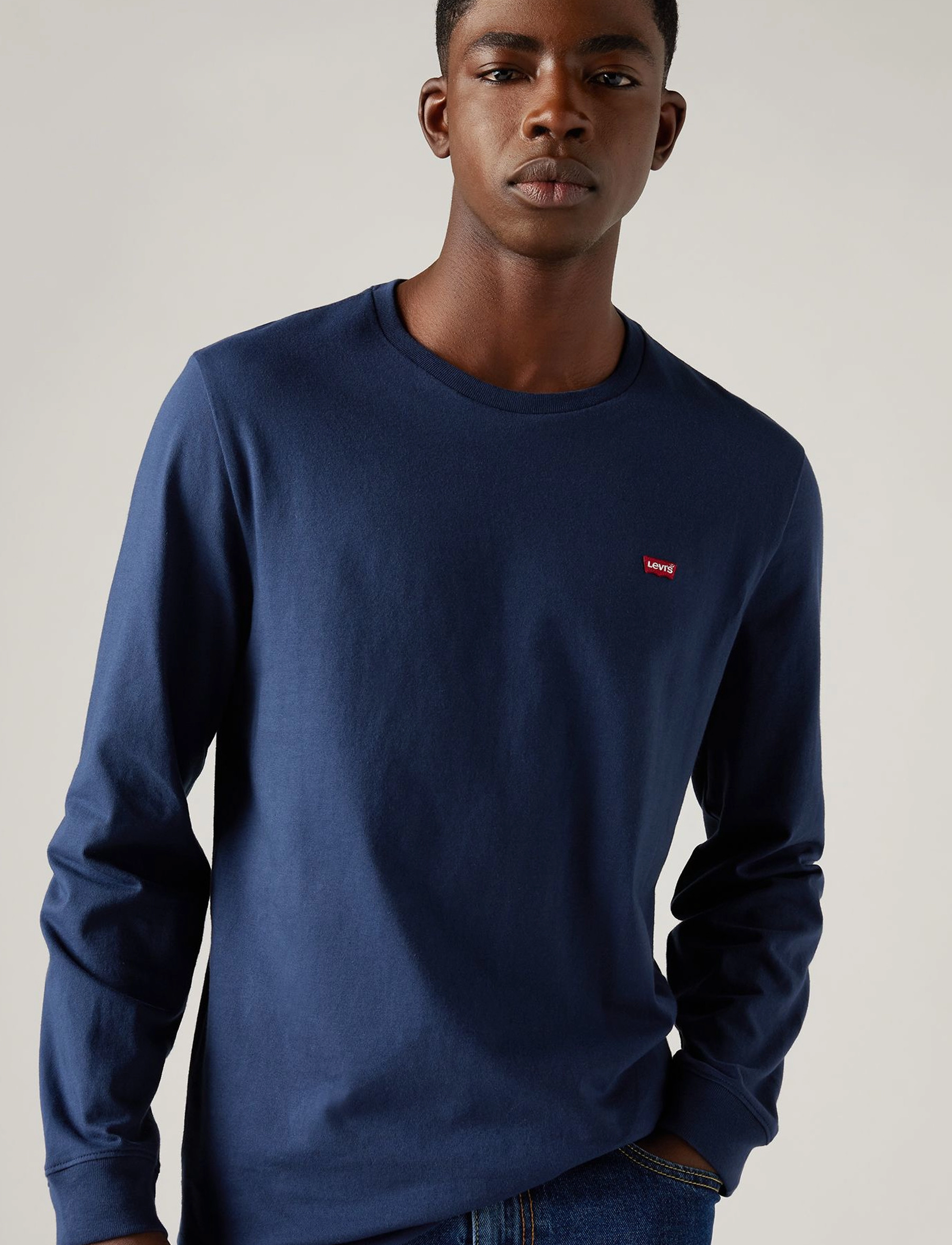 Levi's® - LS ORIGINAL HM TEE NAVY BLAZER - laveste priser - blues - 5