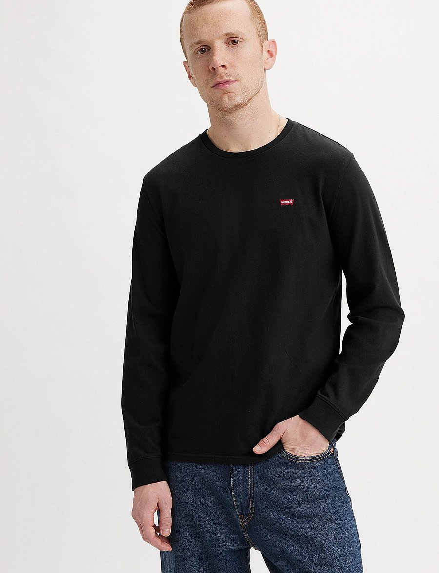 Levi's® - LS ORIGINAL HM TEE MINERAL BLA - long-sleeved t-shirts - blacks - 0