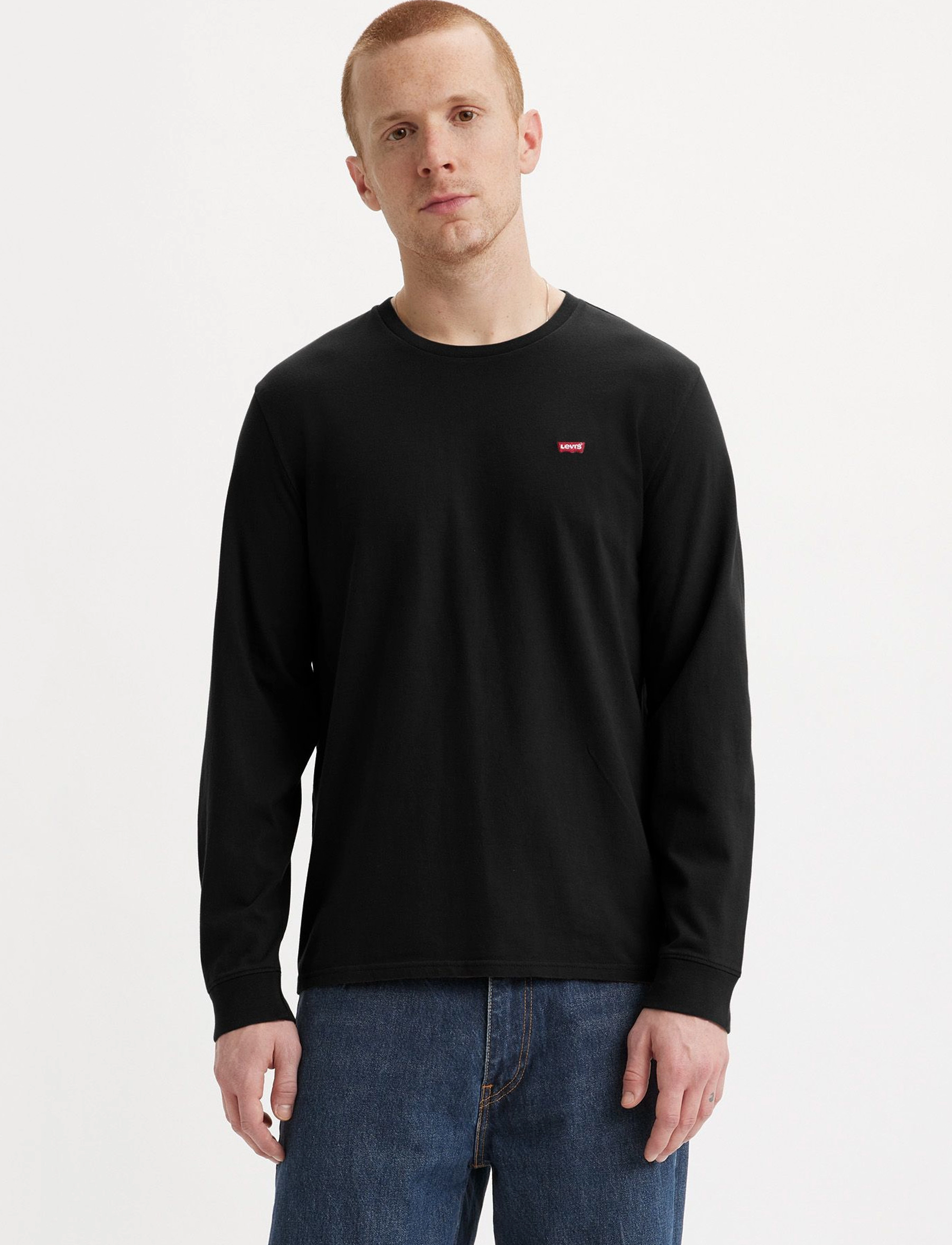 Levi's® - LS ORIGINAL HM TEE MINERAL BLA - langermabolir - blacks - 3