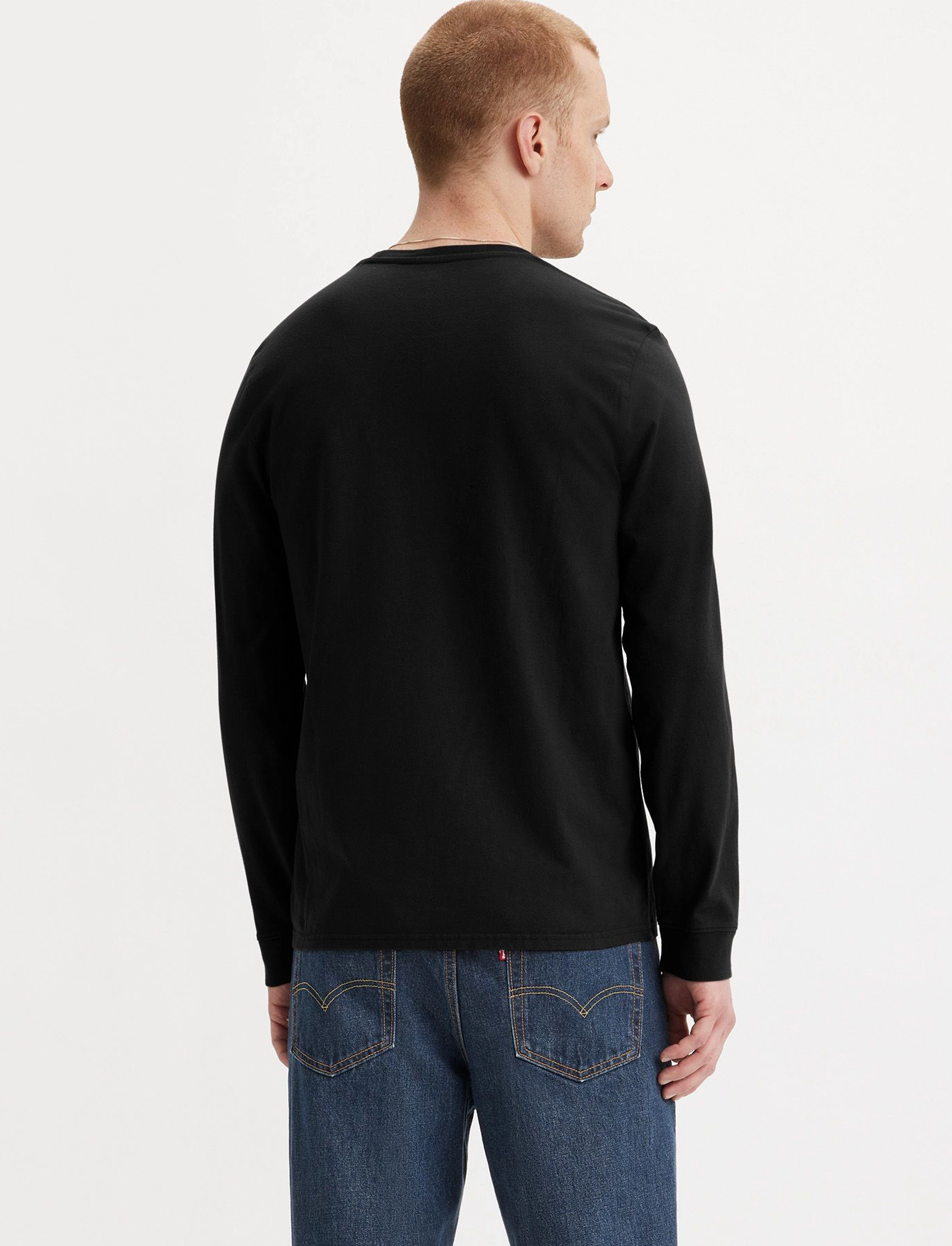 Levi's® - LS ORIGINAL HM TEE MINERAL BLA - langermabolir - blacks - 4