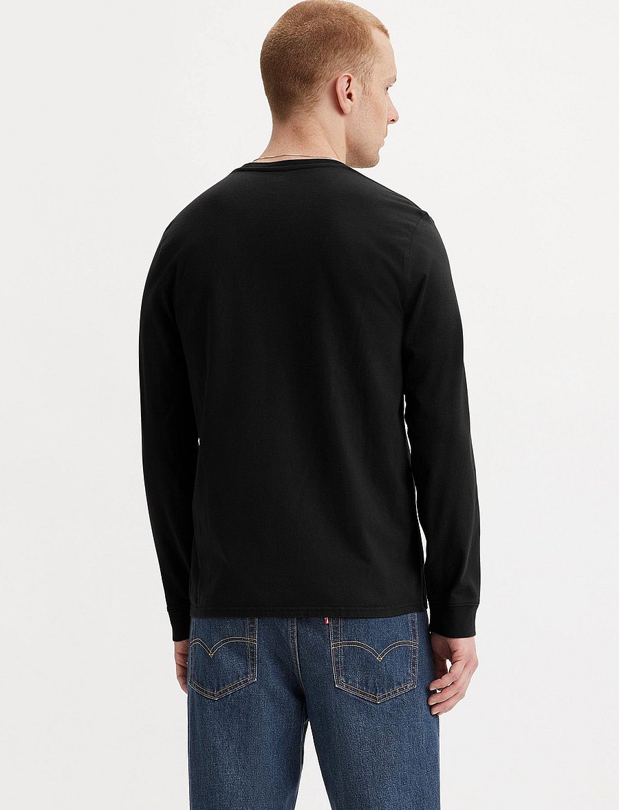 Levi's® - LS ORIGINAL HM TEE MINERAL BLA - long-sleeved t-shirts - blacks - 4