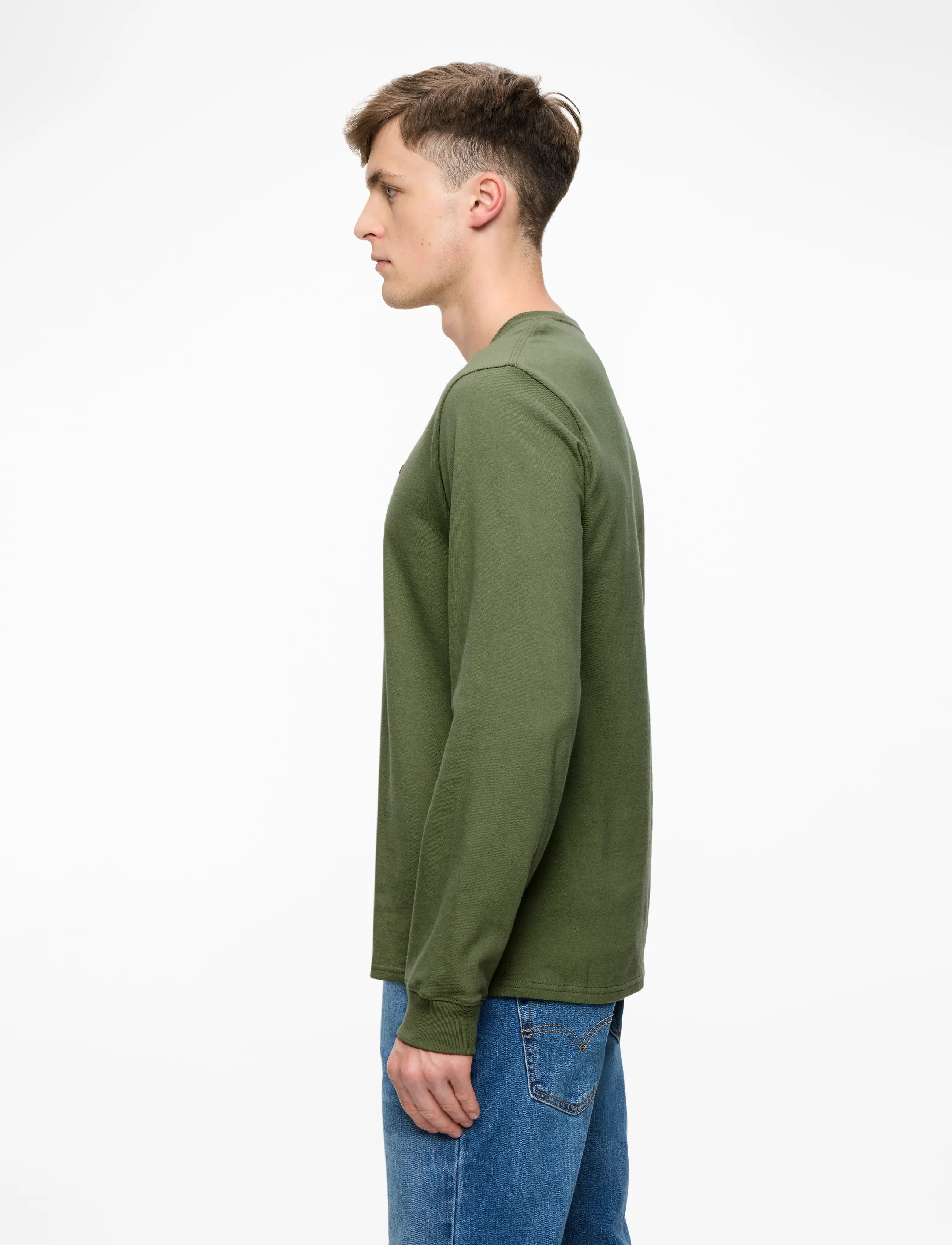Levi's® - LS ORIGINAL HM TEE BLUISH OLIV - greens - 3