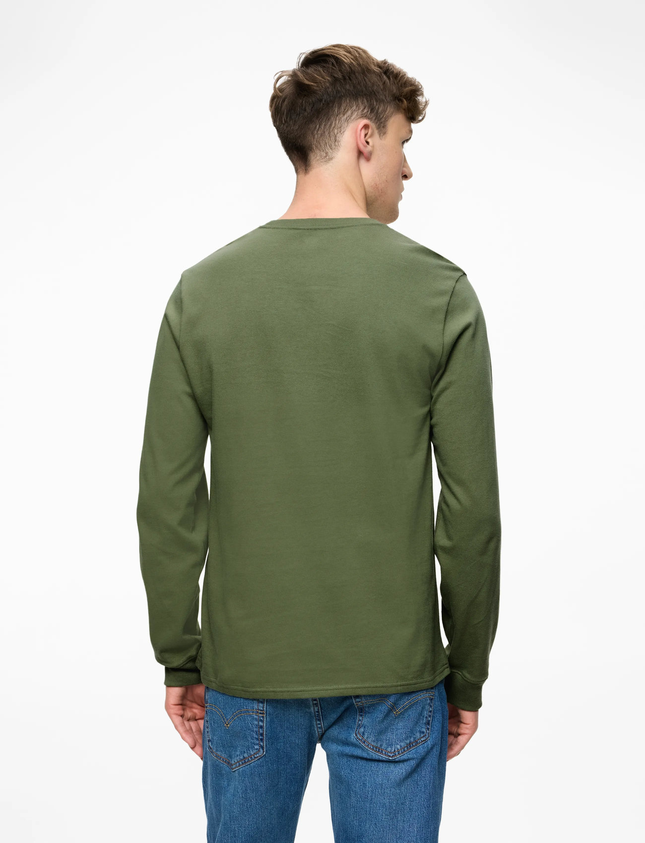 Levi's® - LS ORIGINAL HM TEE BLUISH OLIV - shop efter stil - greens - 4