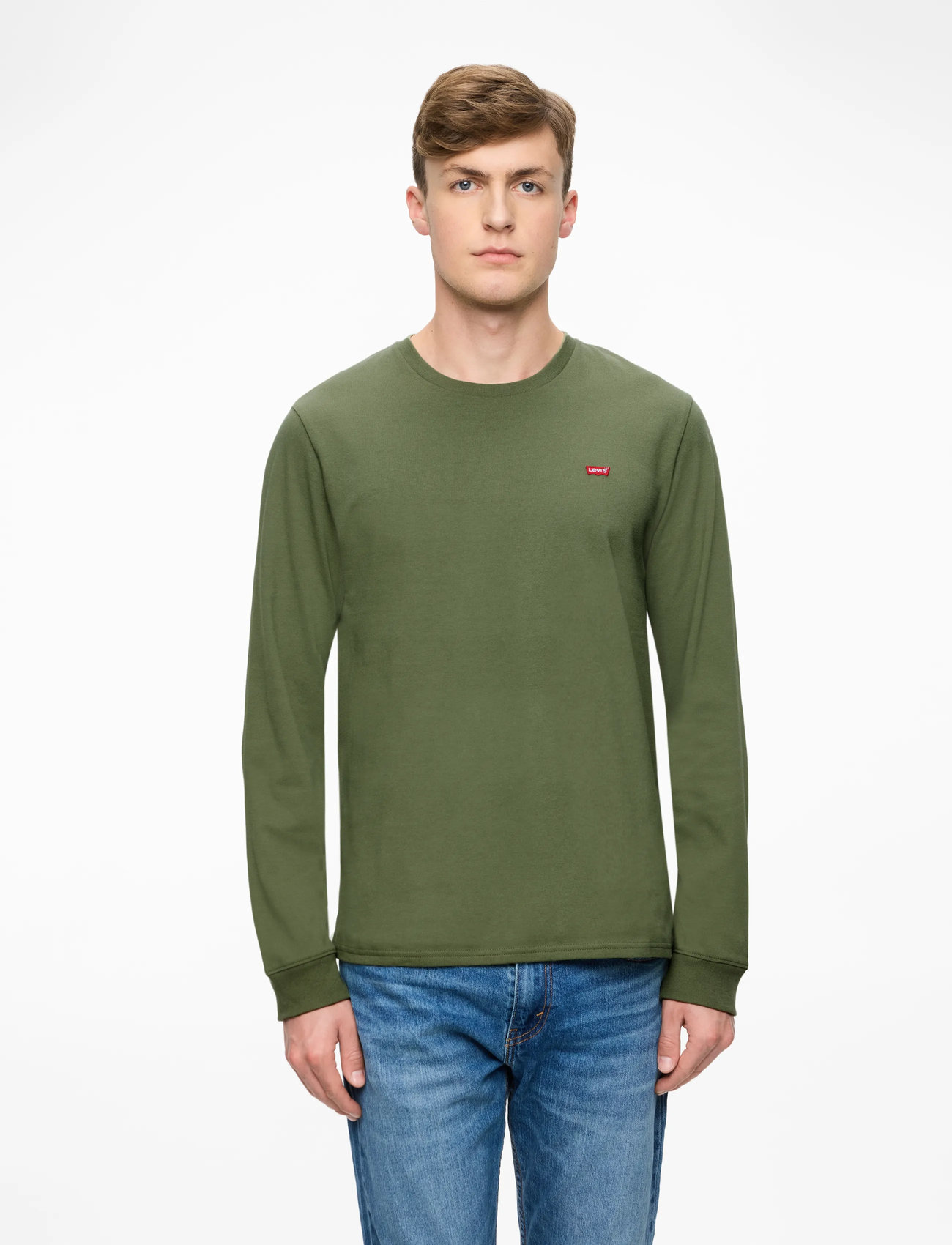 Levi's® - LS ORIGINAL HM TEE BLUISH OLIV - shop efter stil - greens - 0