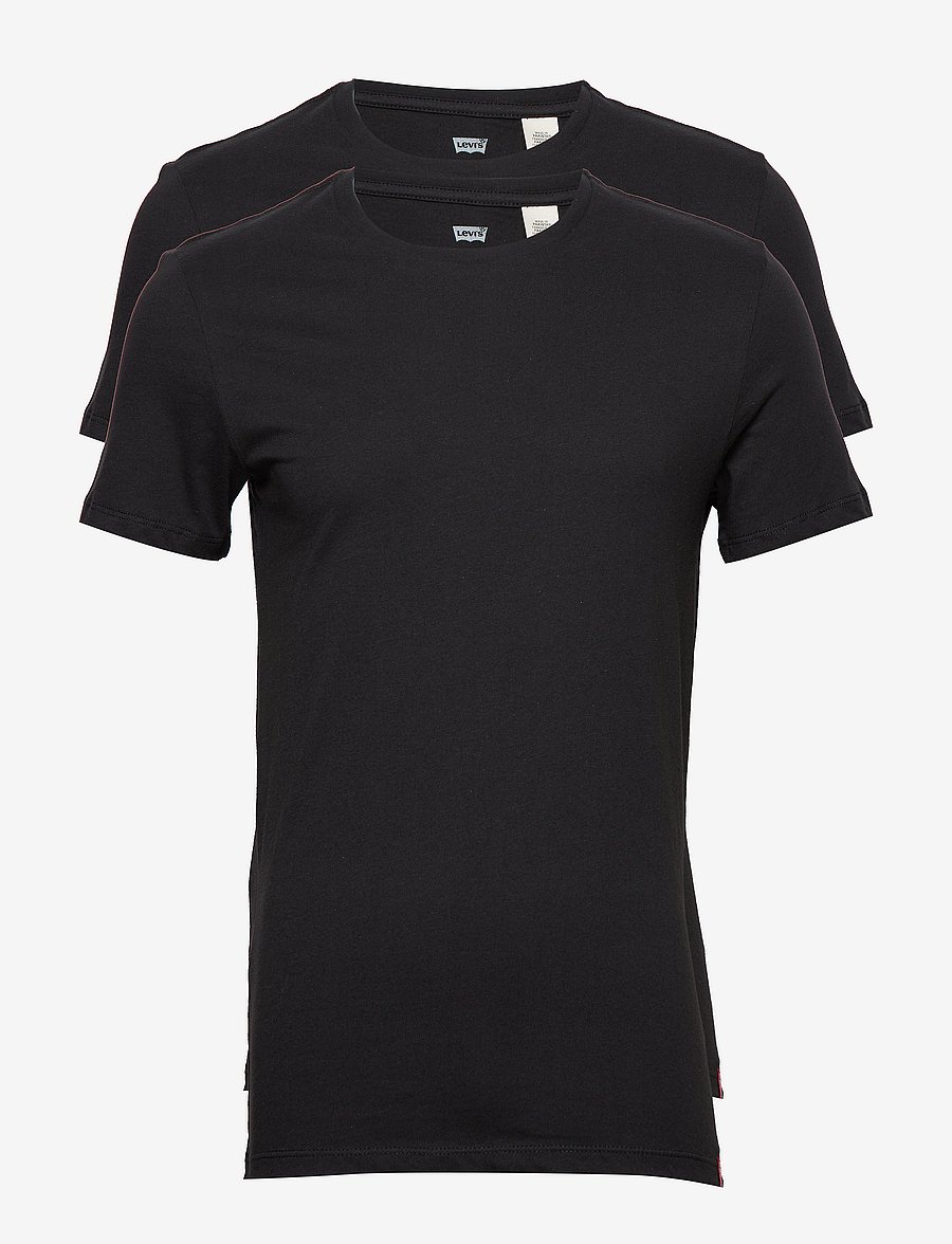 Levi's® - SLIM 2PK CREWNECK 1 TWOPACK TE - multipack t-shirts - blacks - 1