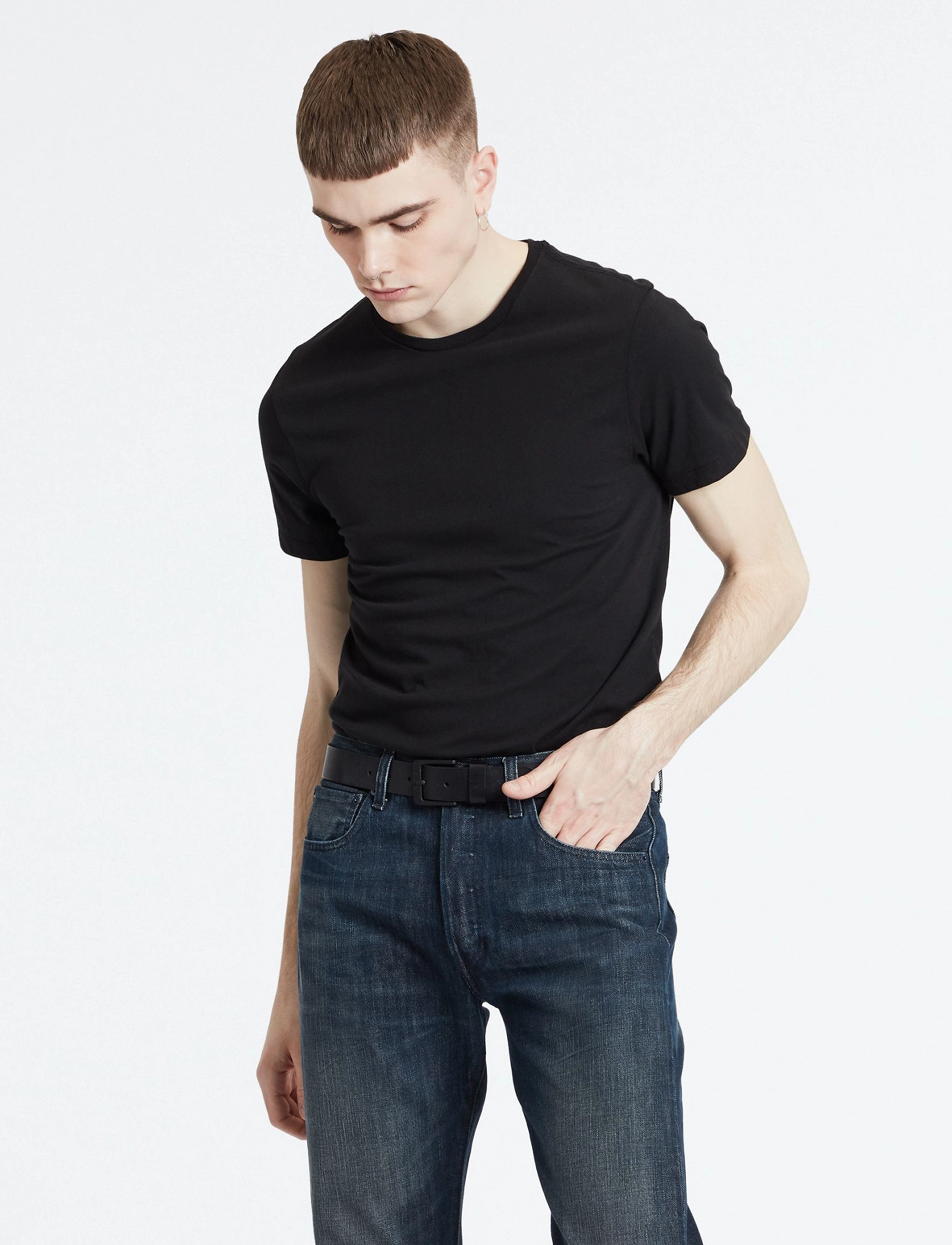 Levi's® SLIM 2PK CREWNECK 1 TWOPACK TE - Multipack T-shirts - BLACKS / black