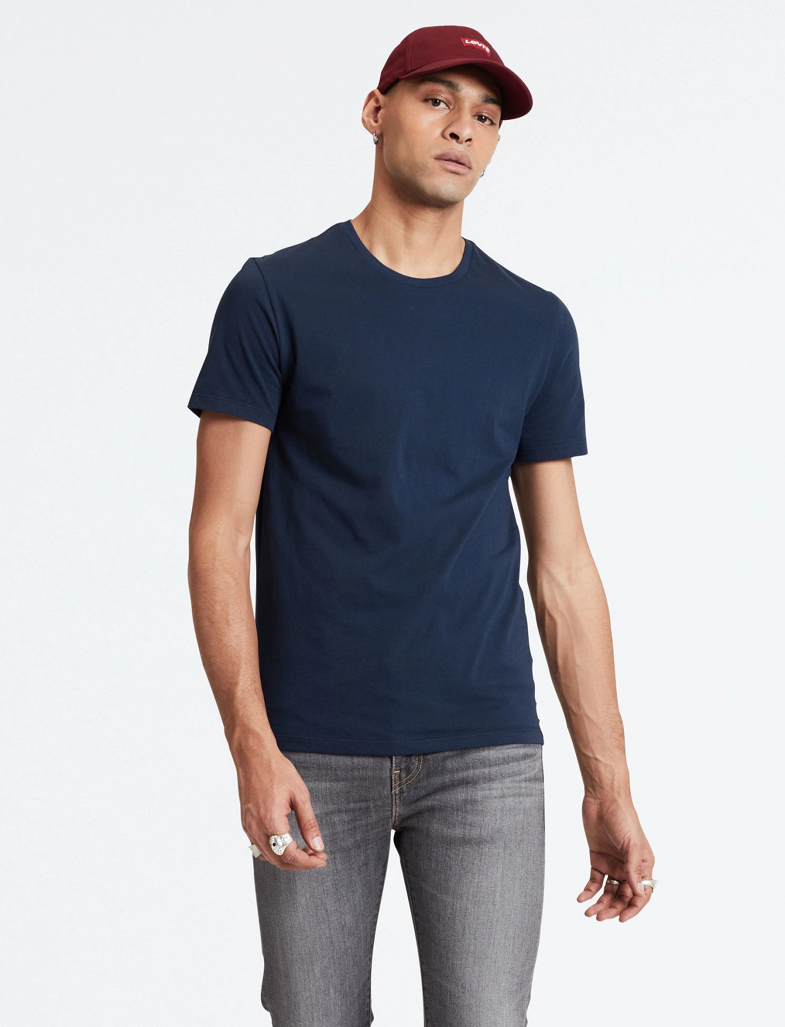 Levi's Slim 2Pk Crewneck 1 2 Pack Sli, XXL, T-shirts, Weiß - Short-sleeved, Männerswear