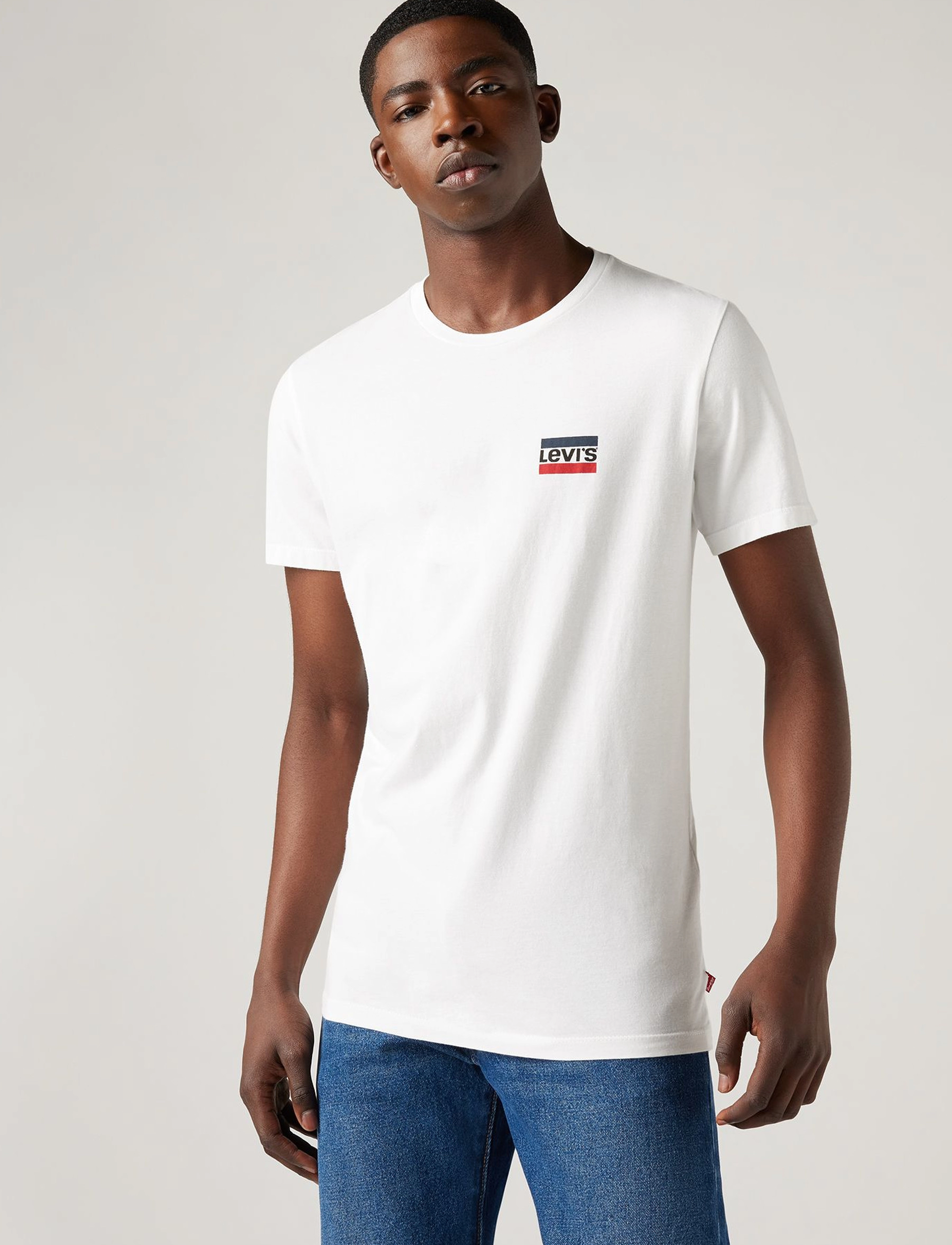 Levi's 2Pk Crewneck Graphic 2 Pack Sw, L, T-shirts, Weiß - Short-sleeved, Männerswear