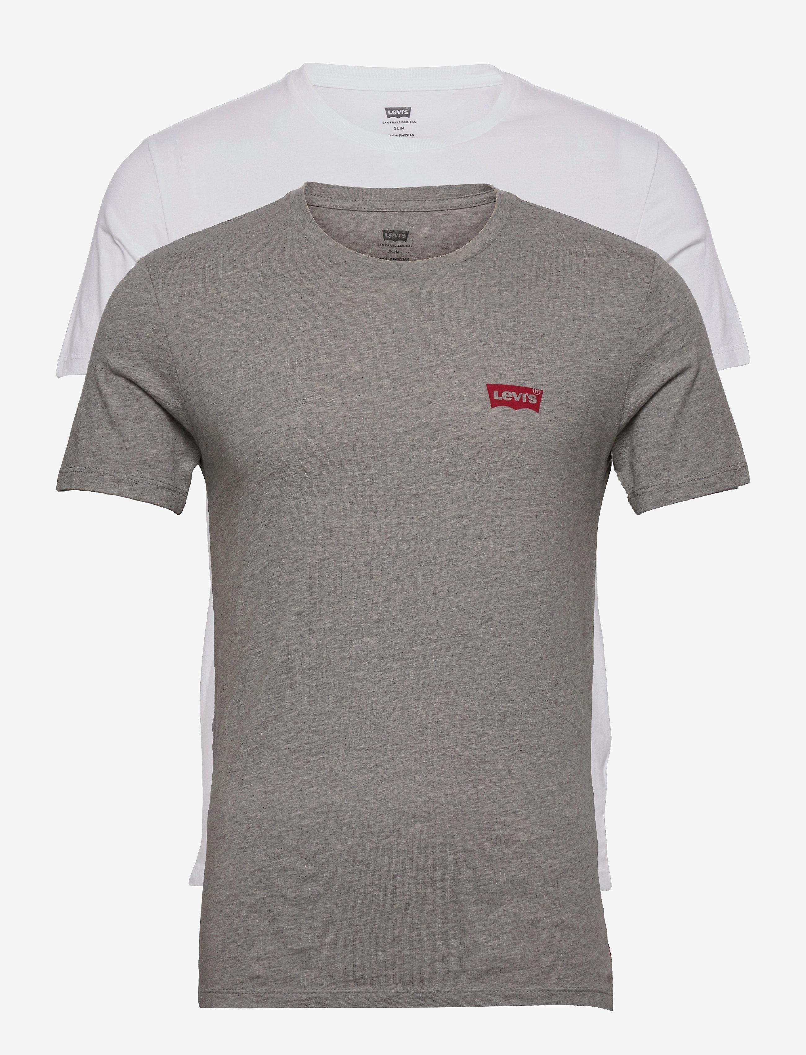 Levi's® 2PK CREWNECK GRAPHIC 2 PACK HM - Basic T-Shirts - NEUTRALS / grey