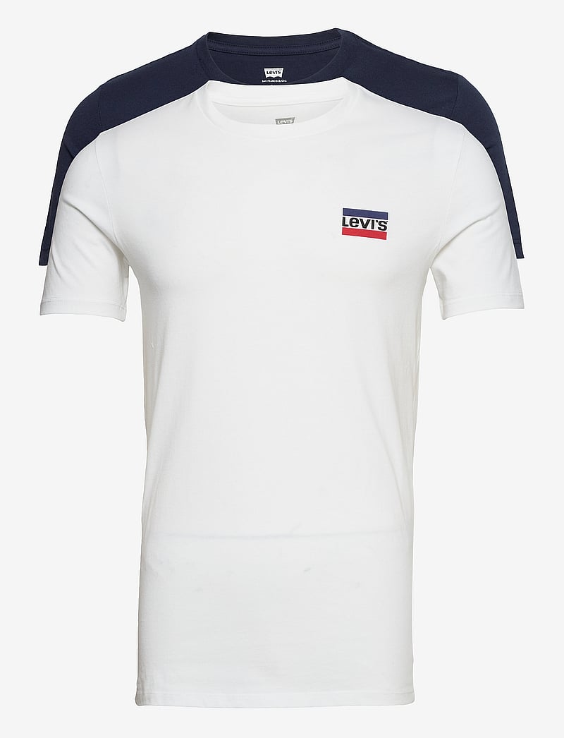 Levi's® - 2PK CREWNECK GRAPHIC SPORTSWEA - multipack t-shirts - neutrals - 1