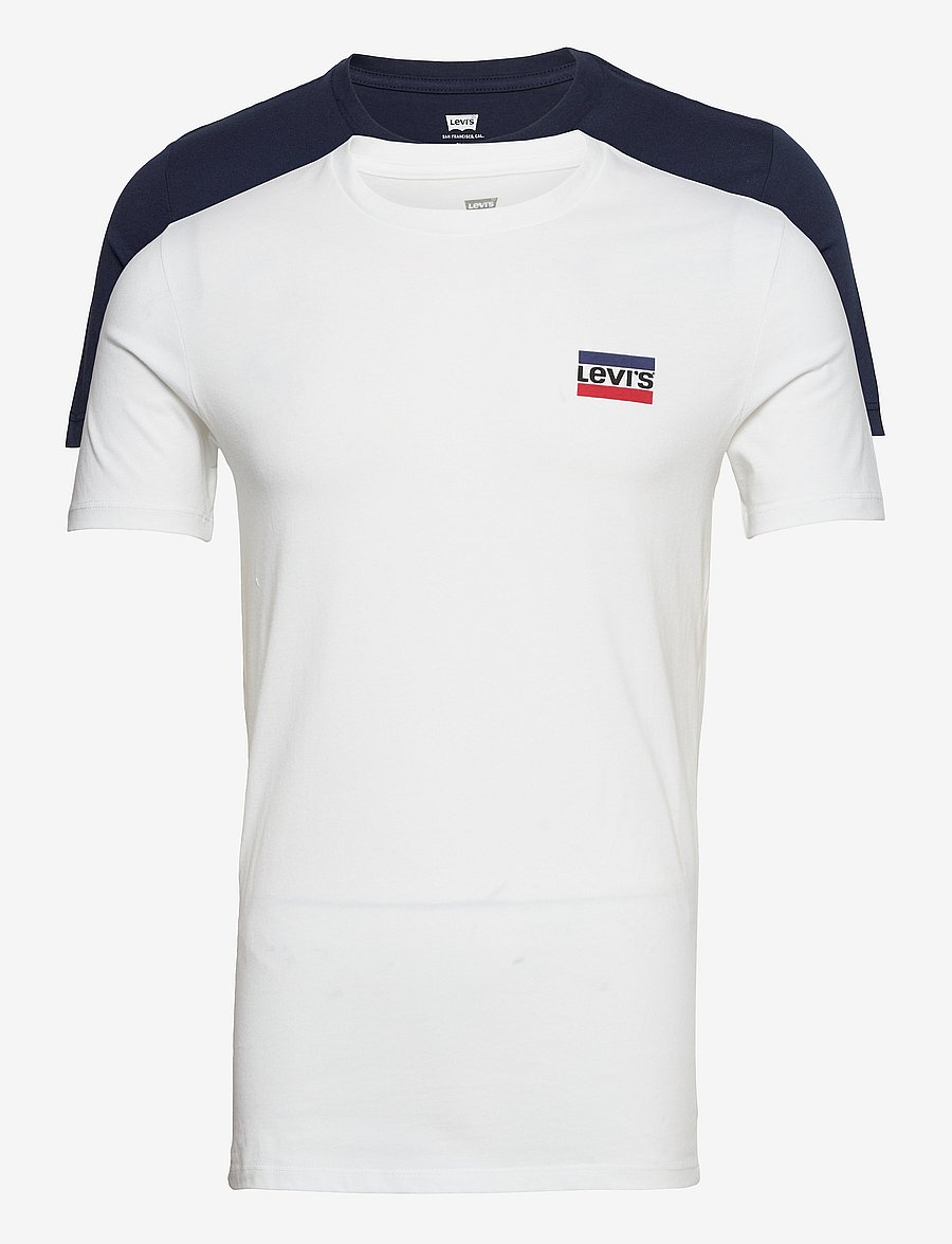 Levi's® - 2PK CREWNECK GRAPHIC SPORTSWEA - t-särkide multipakk - neutrals - 1