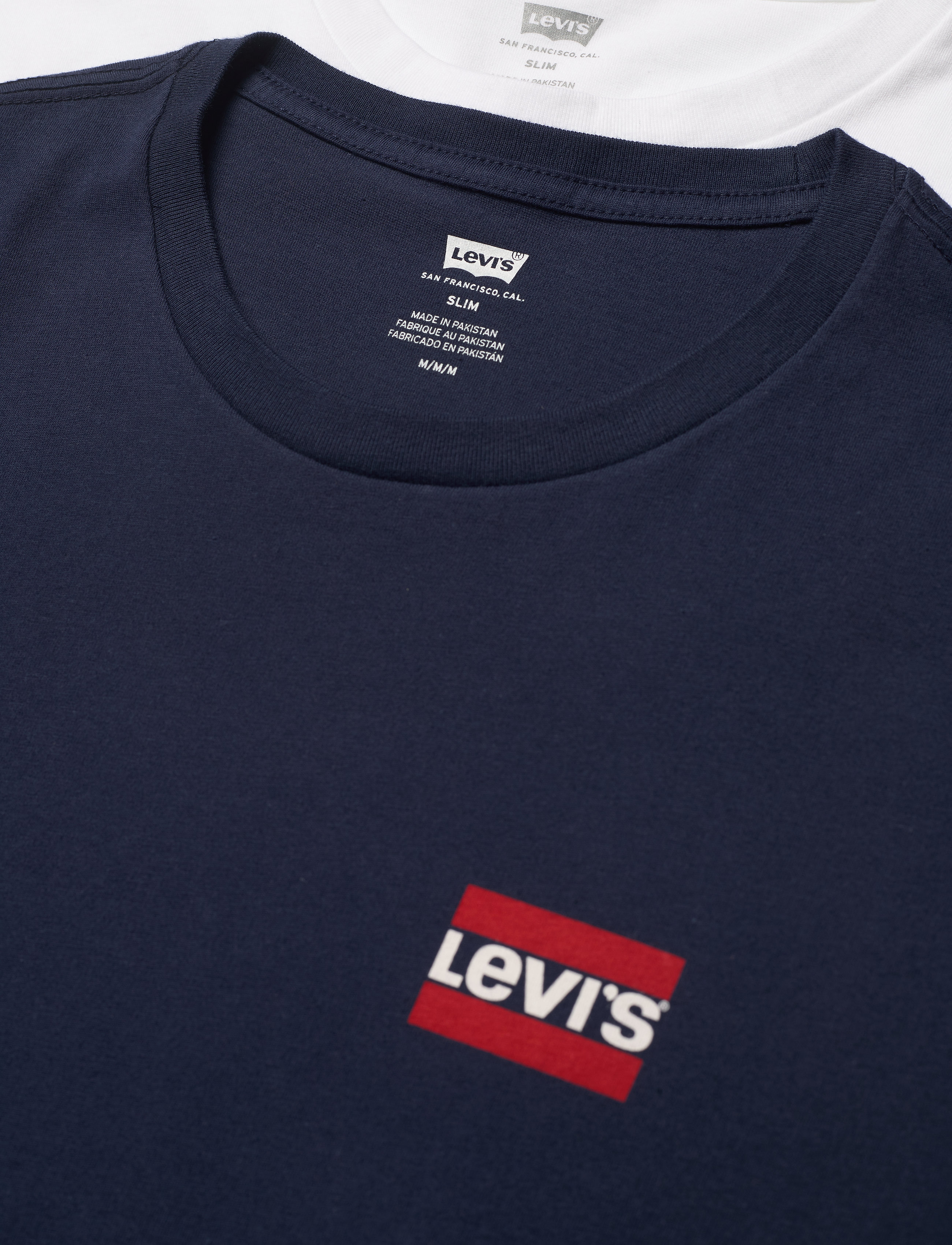 Levi's® - 2PK CREWNECK GRAPHIC SPORTSWEA - stutterma bolir - neutrals - 4