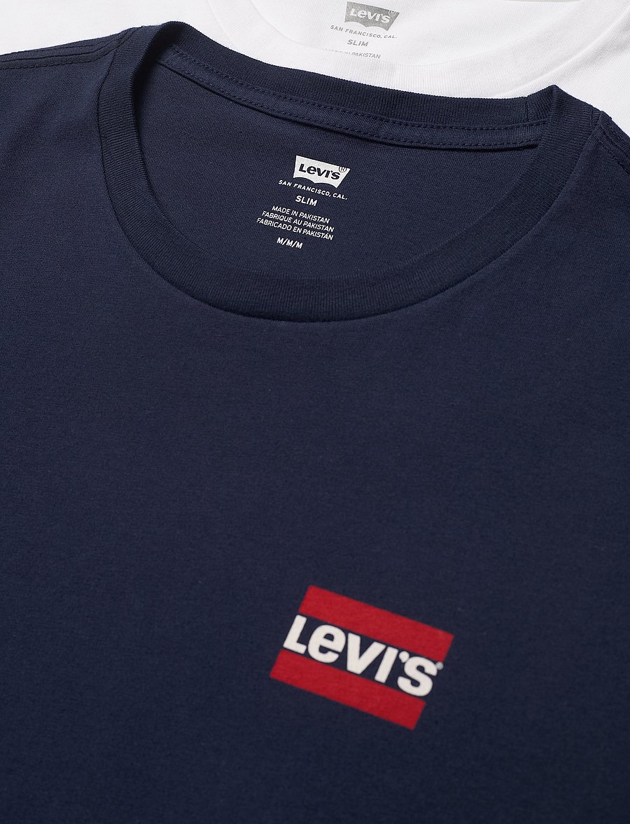 Levi's® - 2PK CREWNECK GRAPHIC SPORTSWEA - t-särkide multipakk - neutrals - 4