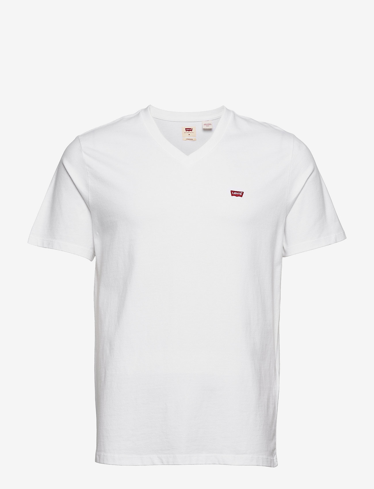 Levi's® - ORIGINAL HM VNECK WHITE - v-ringade t-shirts - neutrals - 1