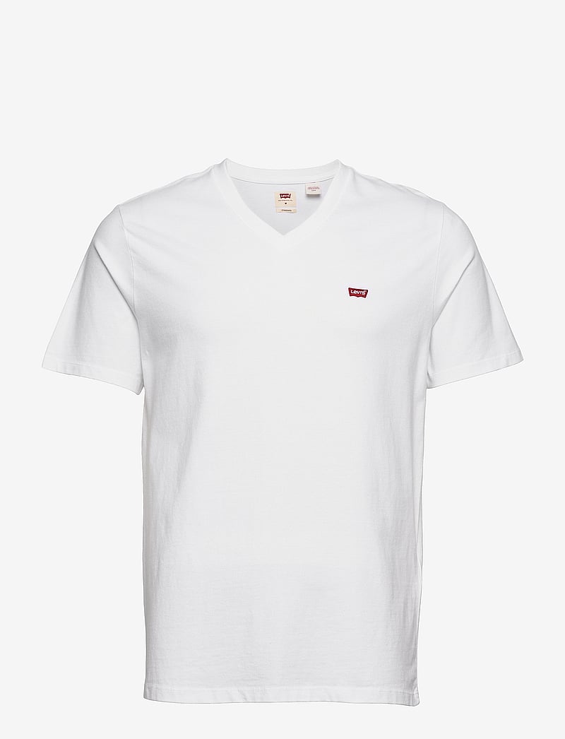 Levi's® - ORIGINAL HM VNECK WHITE - v-ringade t-shirts - neutrals - 1
