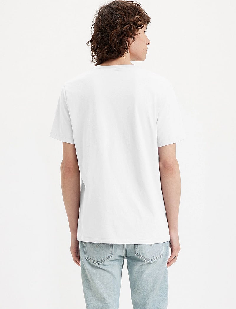 Levi's® - ORIGINAL HM VNECK WHITE - v-ringade t-shirts - neutrals - 4