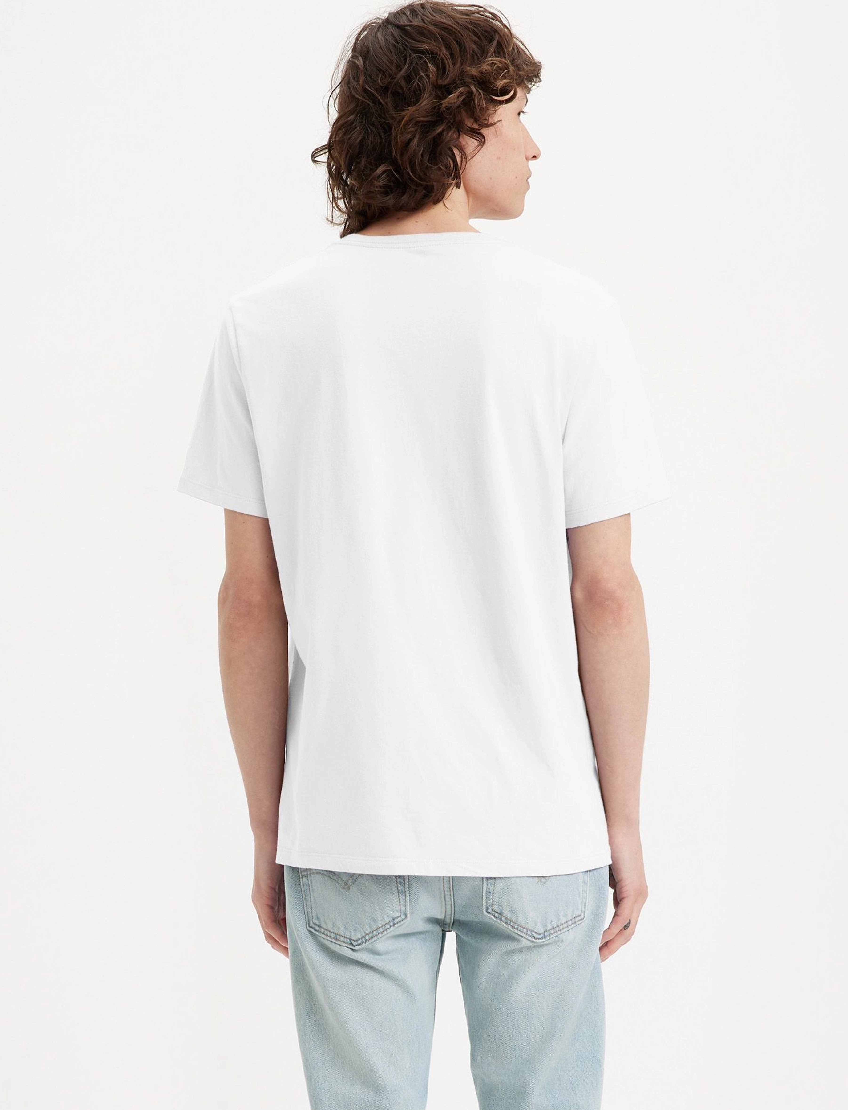 Levi's® - ORIGINAL HM VNECK WHITE - t-krekli ar v veida izgriezumu - neutrals - 4
