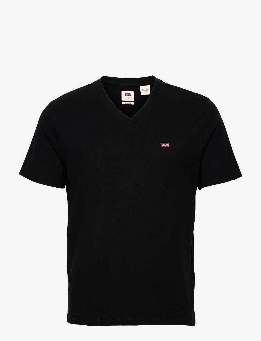 Levi's® - ORIGINAL HM VNECK MINERAL BLAC - v-kaelusega t-särgid - blacks - 1