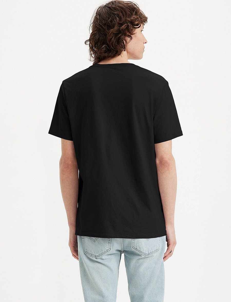Levi's® - ORIGINAL HM VNECK MINERAL BLAC - v-kaelusega t-särgid - blacks - 4