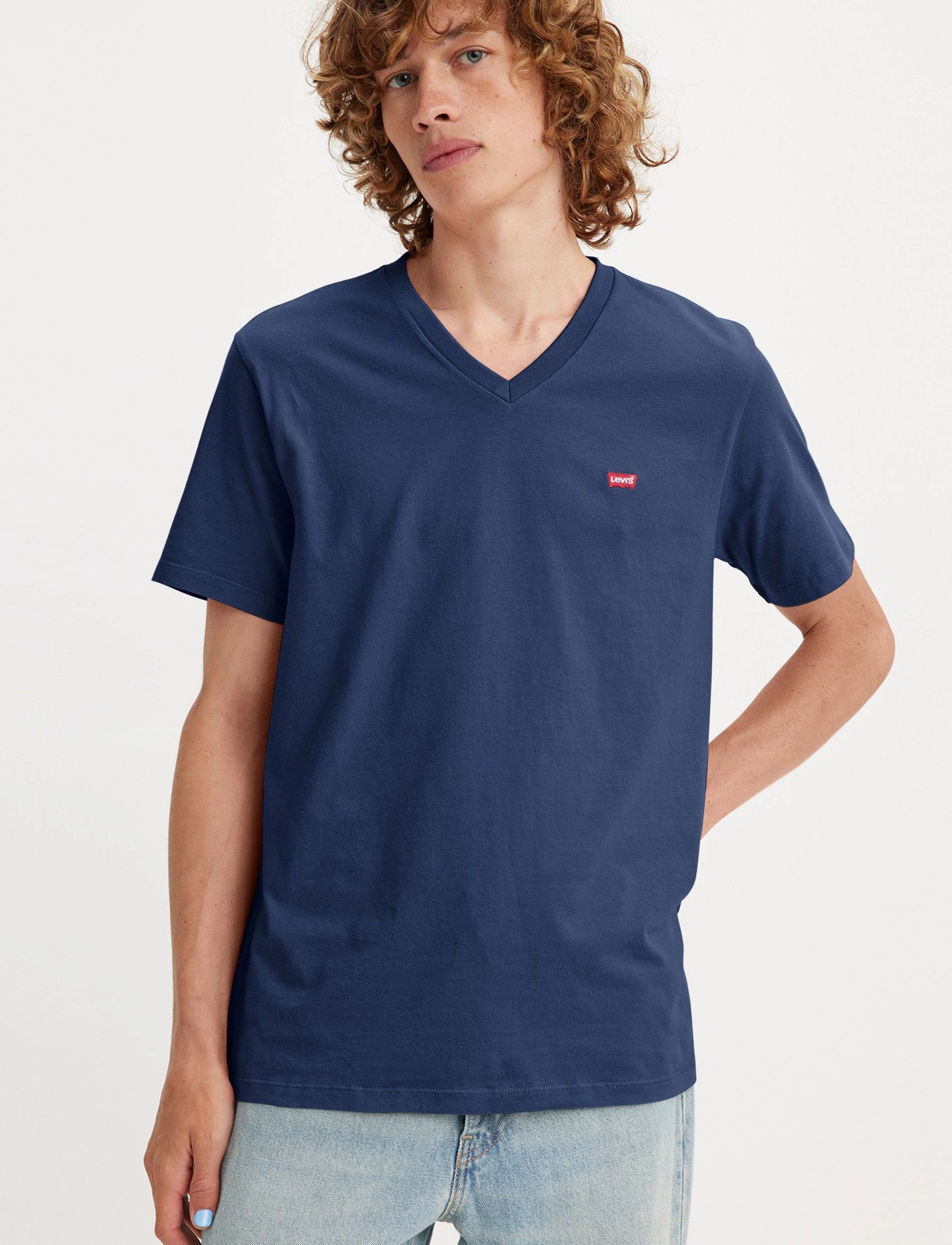 Levi's® ORIGINAL HM VNECK NAVY BLAZER - T-Shirts - BLUES / navy