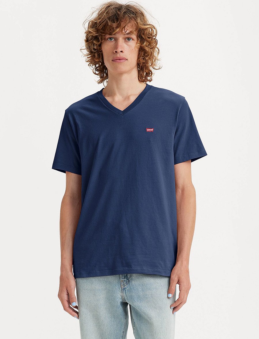 Levi's® - ORIGINAL HM VNECK NAVY BLAZER - t-shirts mit v-ausschnitt - blues - 3
