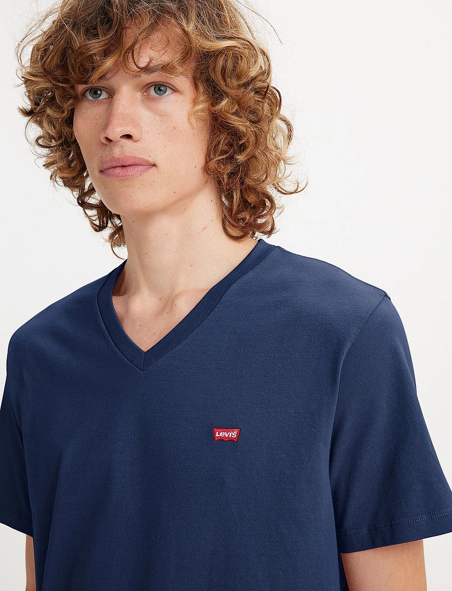 Levi's® - ORIGINAL HM VNECK NAVY BLAZER - t-shirts mit v-ausschnitt - blues - 5