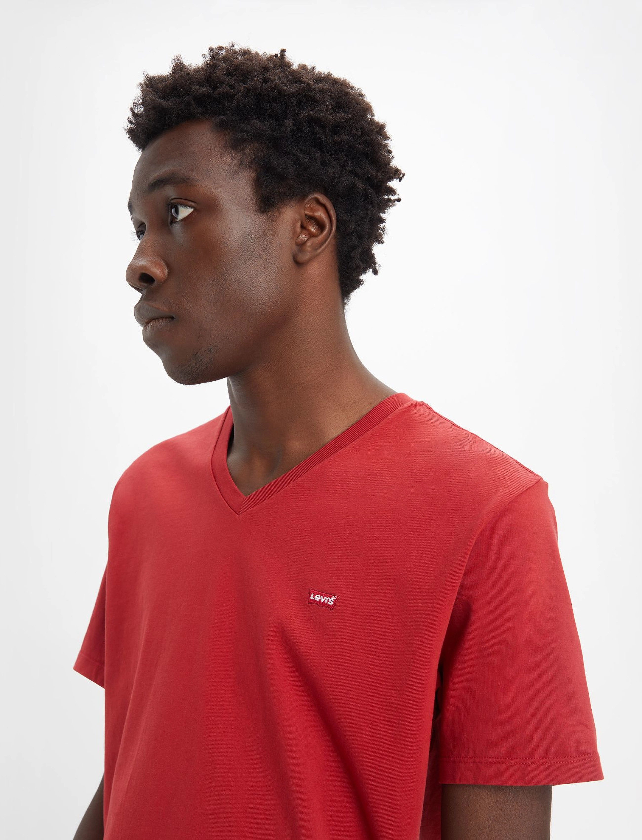 LEVI´S Men - ORIGINAL HM VNECK RHYTHMIC RED - reds - 5