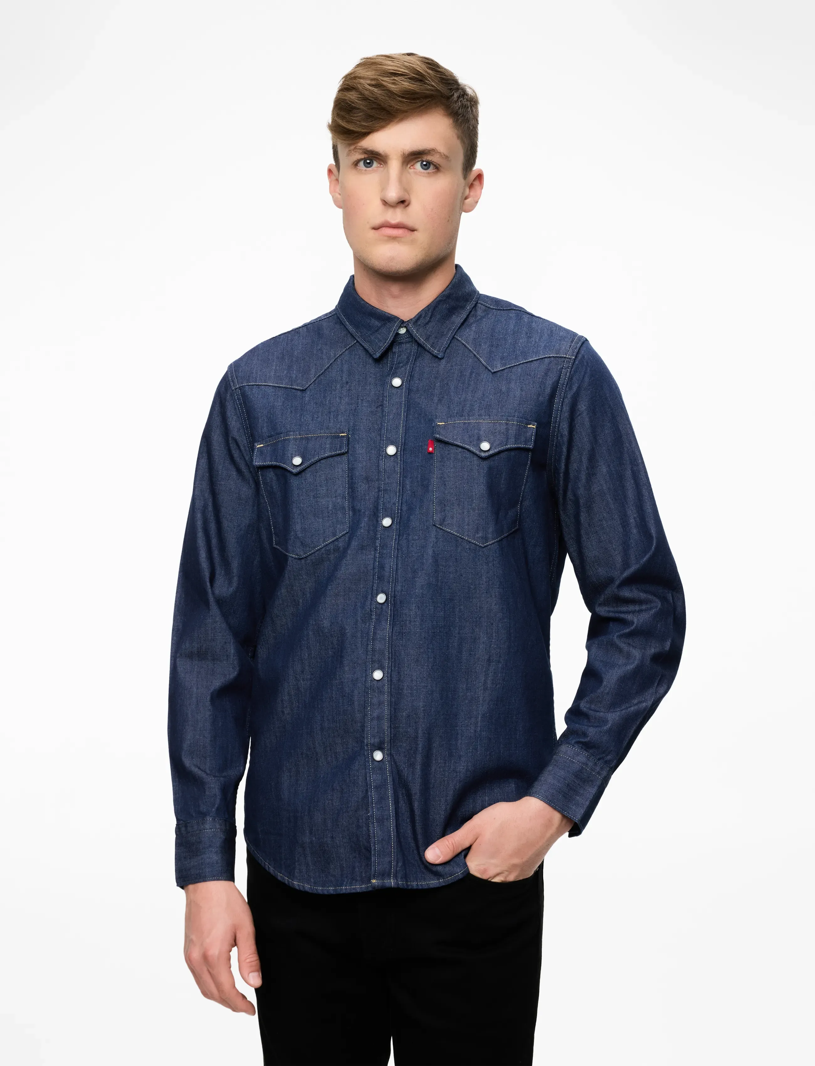 Levi's® BARSTOW WESTERN STANDARD WESTE - Kleidung - DARK INDIGO - FLAT FINISH / blue