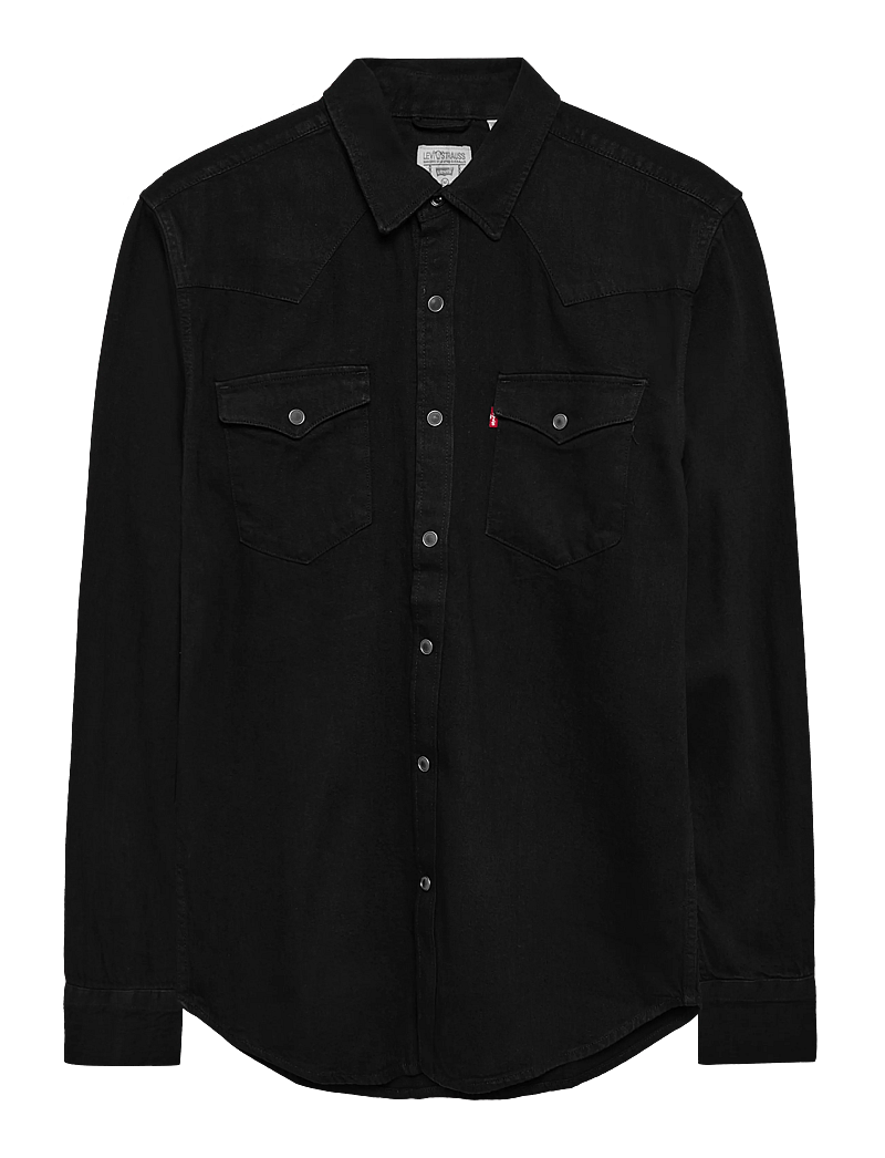 Levi's® - BARSTOW WESTERN STANDARD MARBL - jeansskjortor - blacks - 1