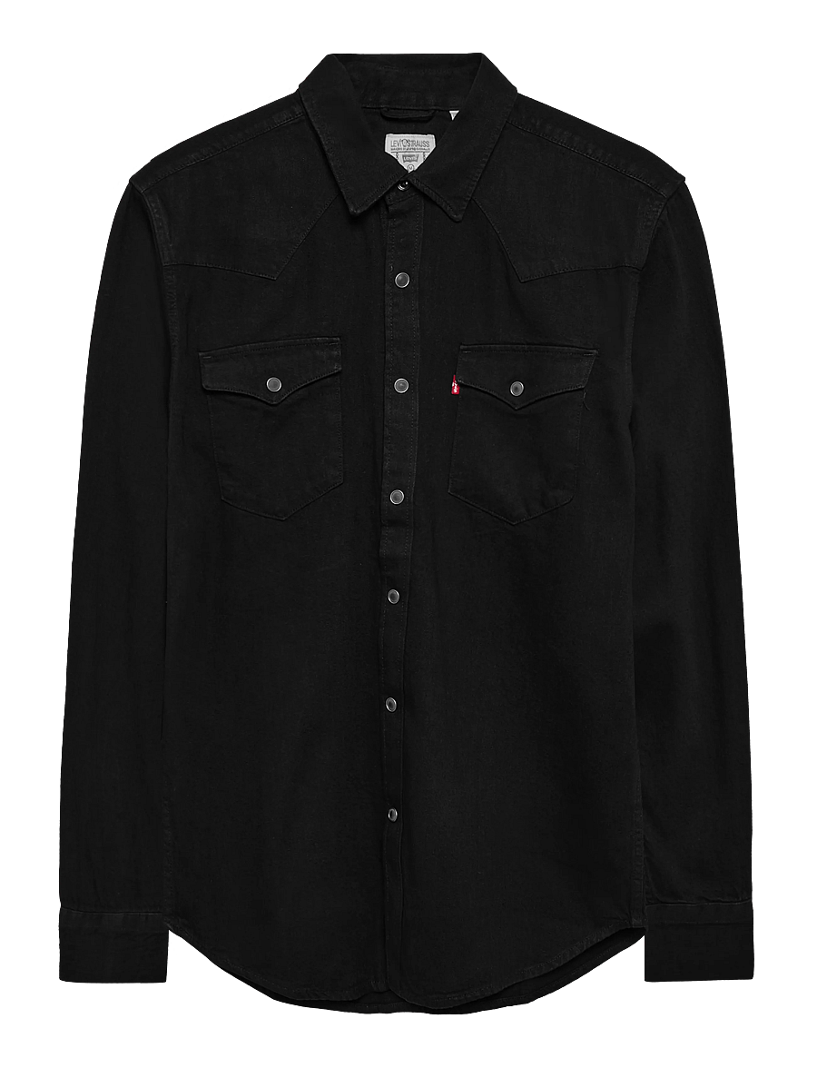 Levi's® - BARSTOW WESTERN STANDARD MARBL - denim shirts - blacks - 1