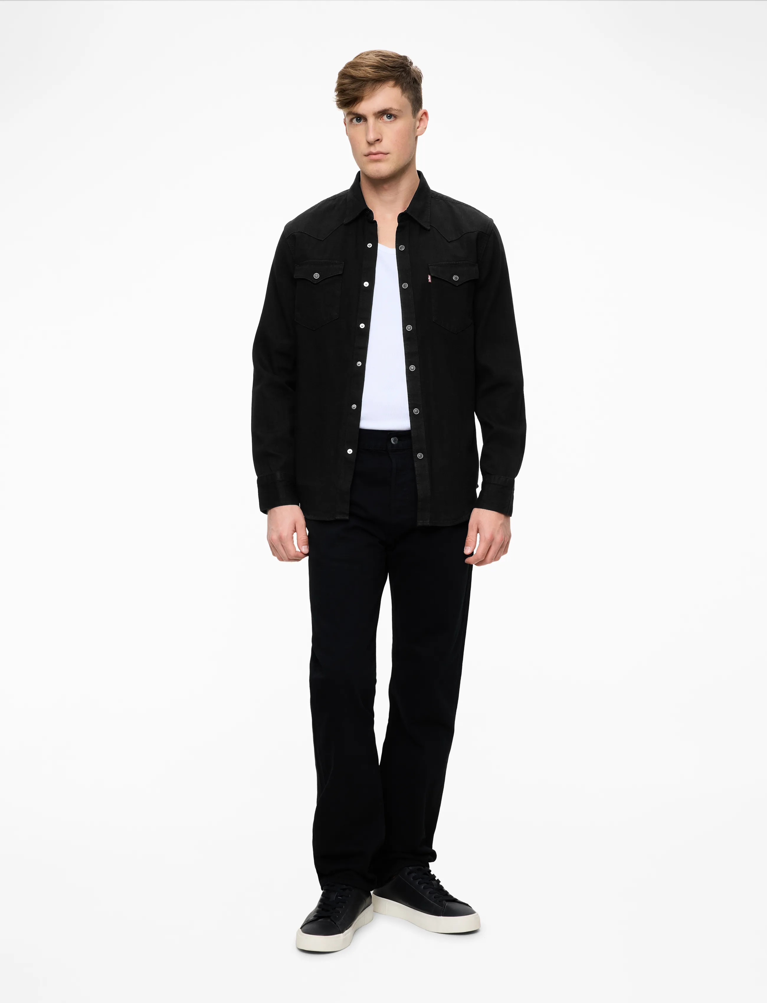 Levi's® - BARSTOW WESTERN STANDARD MARBL - jeanshemden - blacks - 2