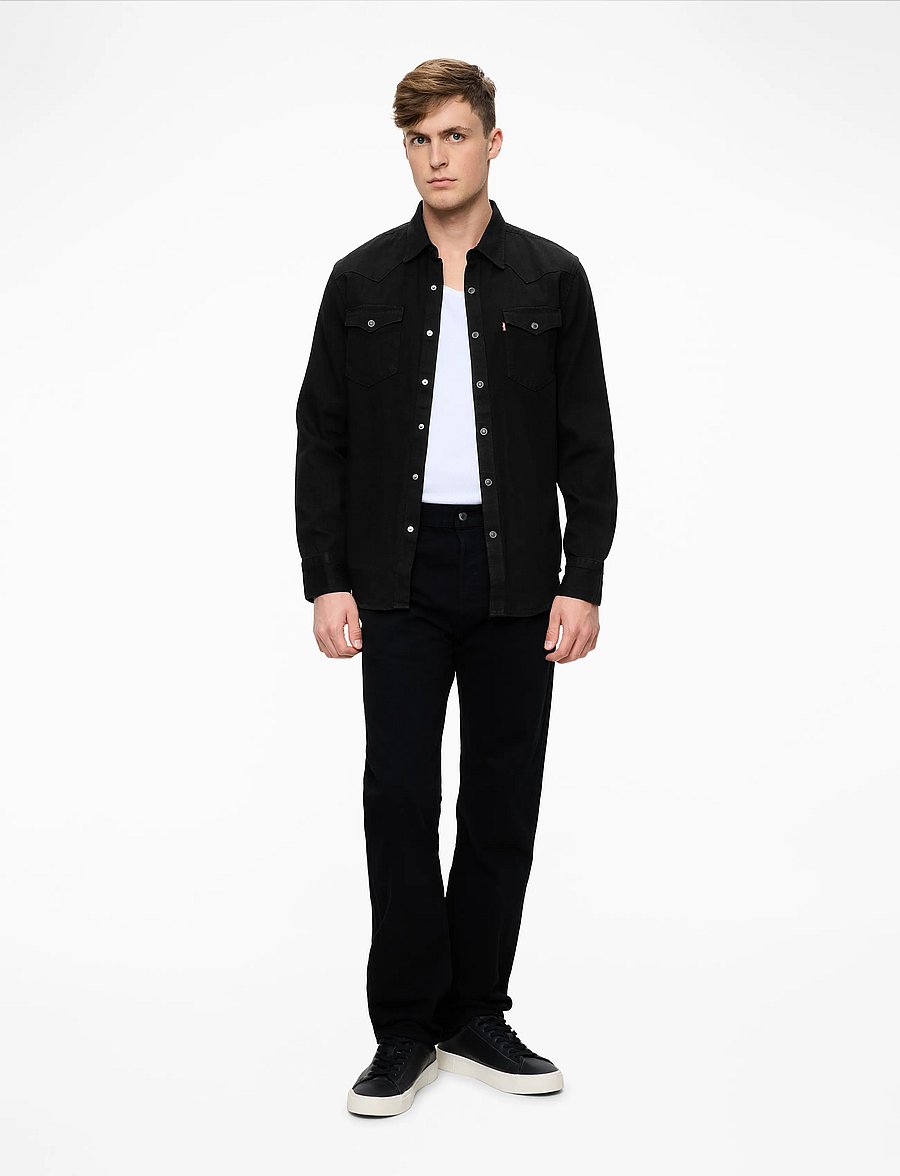 Levi's® - BARSTOW WESTERN STANDARD MARBL - denim shirts - blacks - 2