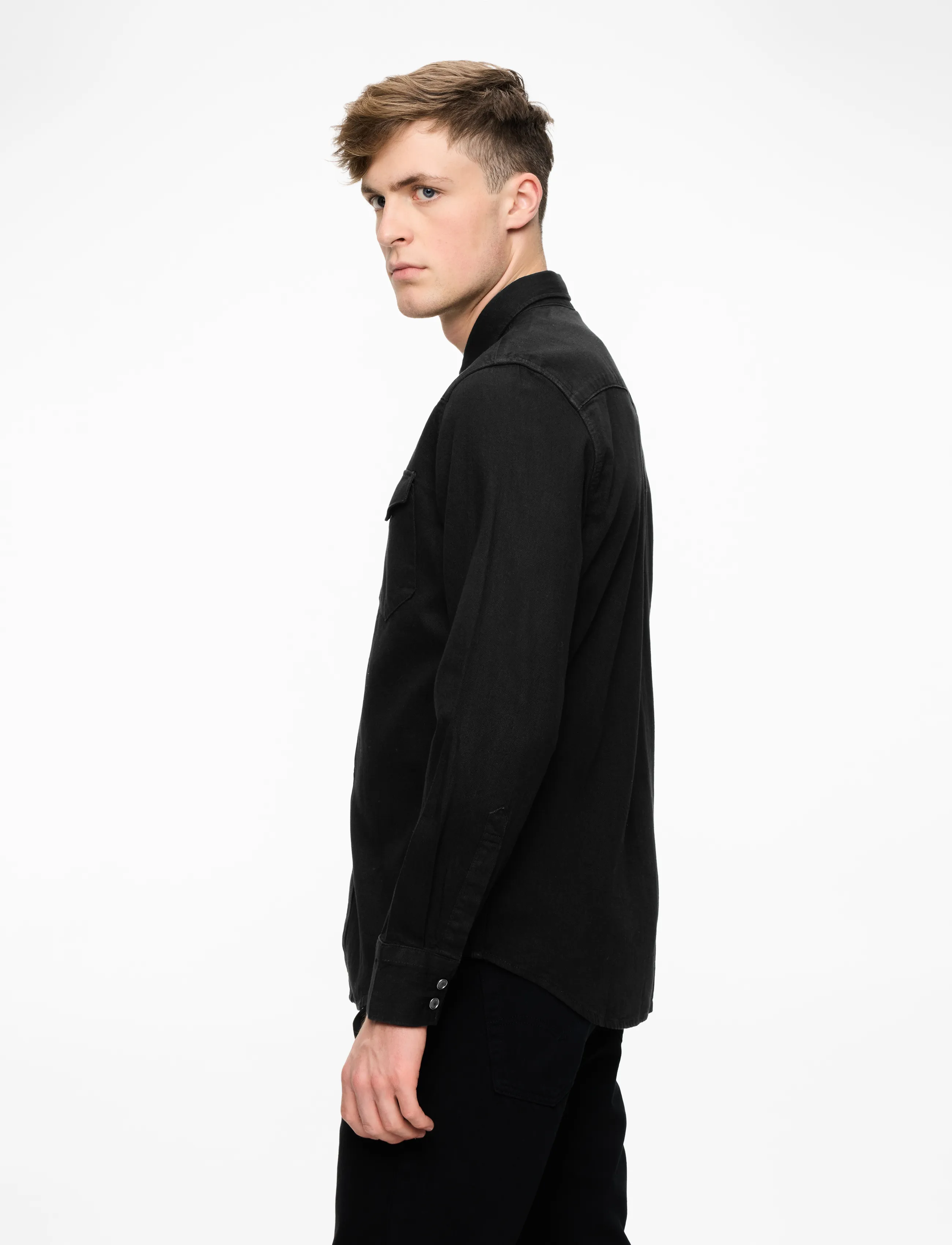 Levi's® - BARSTOW WESTERN STANDARD MARBL - denim shirts - blacks - 3