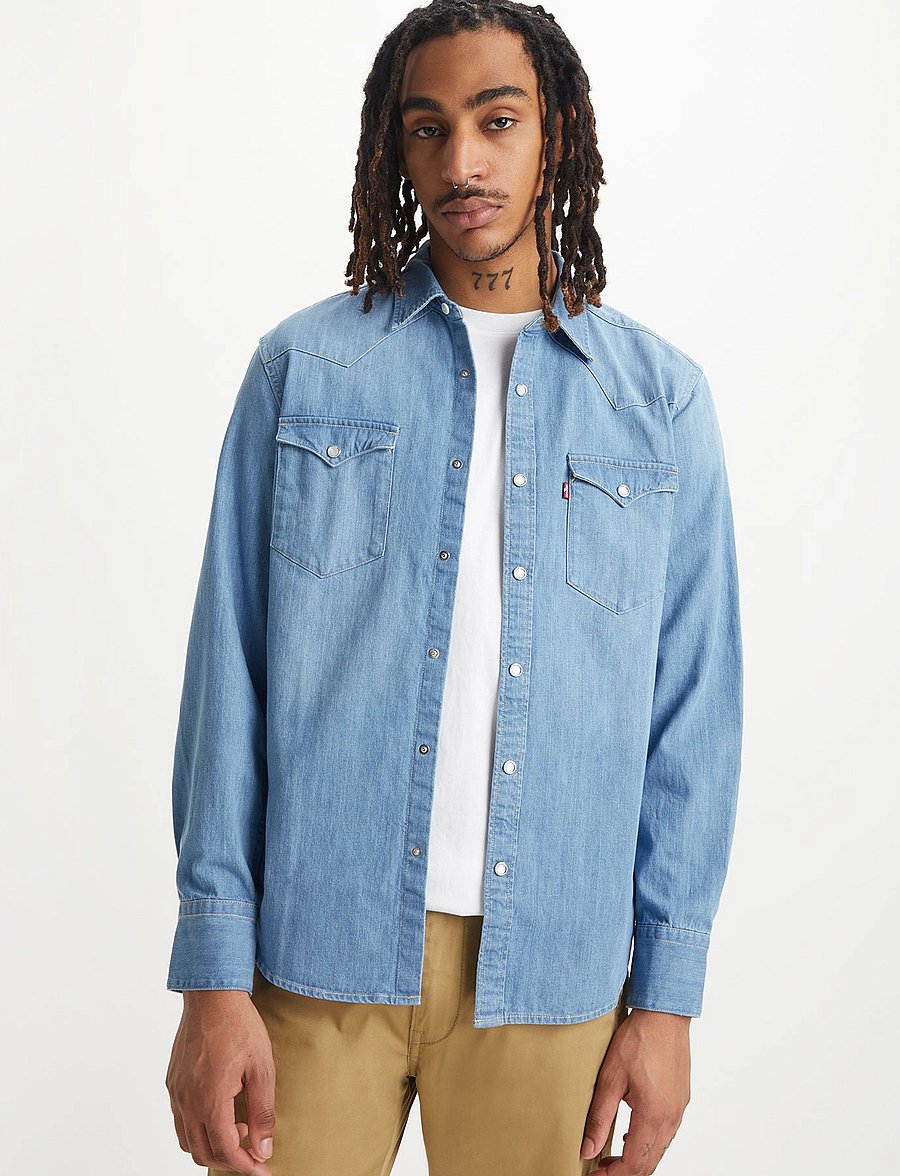 Levi's® - BARSTOW WESTERN STANDARD ESTA - teksasärgid - light indigo - worn in - 0