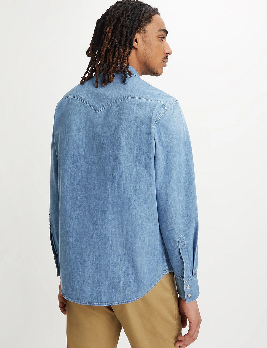 Levi's® - BARSTOW WESTERN STANDARD ESTA - teksasärgid - light indigo - worn in - 4