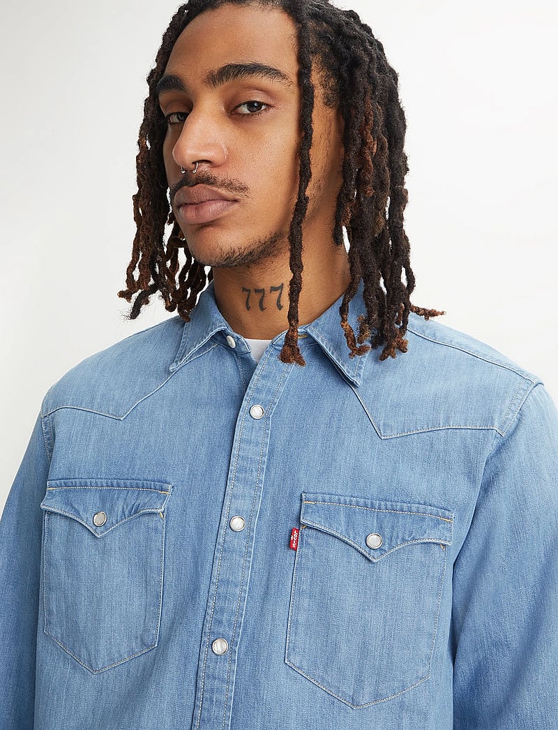 Levi's® - BARSTOW WESTERN STANDARD ESTA - jeansskjortor - light indigo - worn in - 5