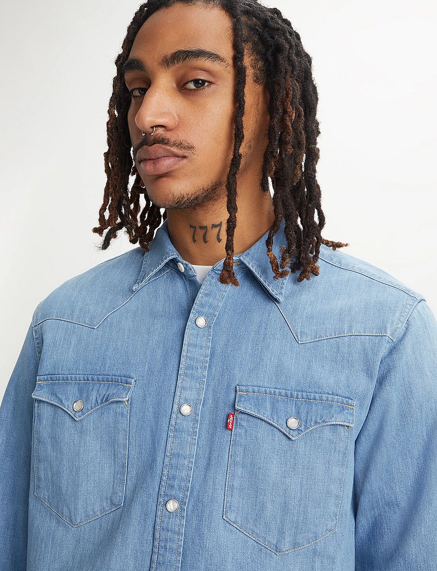 Levi's® - BARSTOW WESTERN STANDARD ESTA - teksasärgid - light indigo - worn in - 5