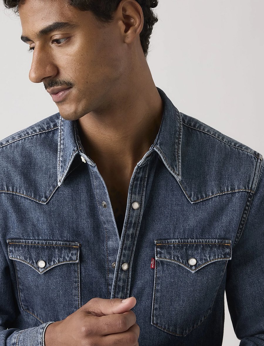 Levi's® - BARSTOW WESTERN STANDARD SOLUC - teksasärgid - med indigo - flat finish - 4